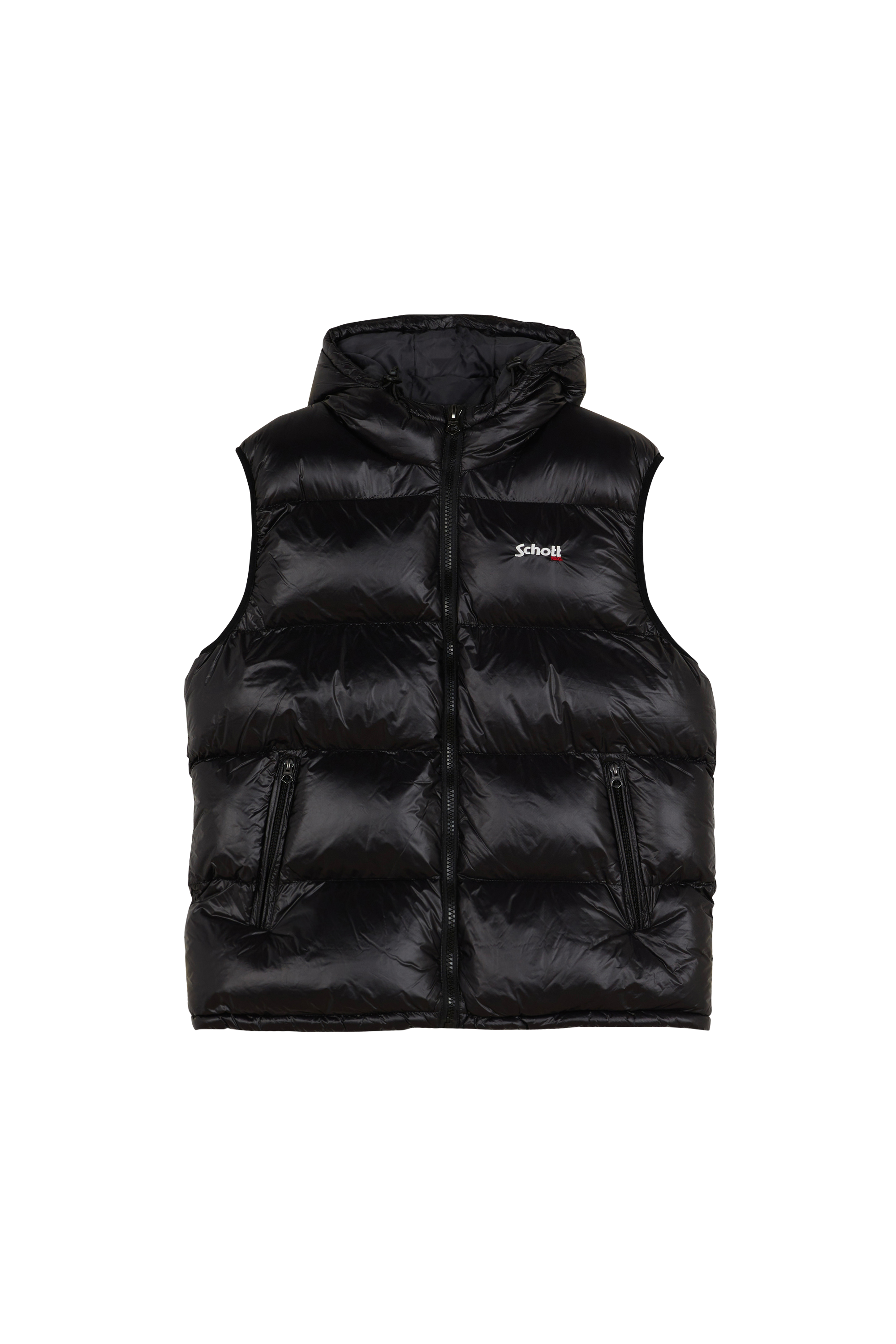 Lightweight quilted padded jacket with high neck Black