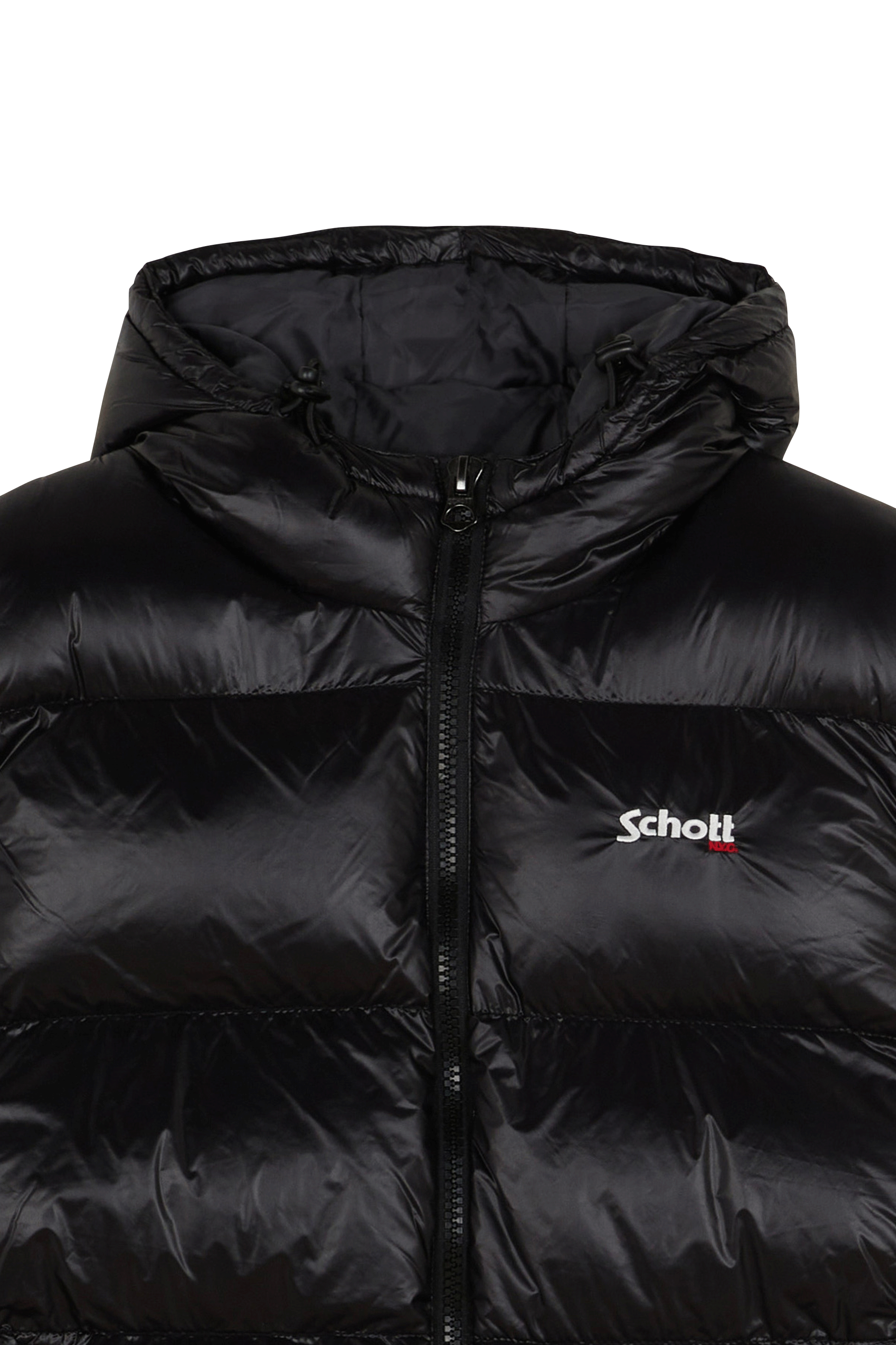 Lightweight quilted padded jacket with high neck Black