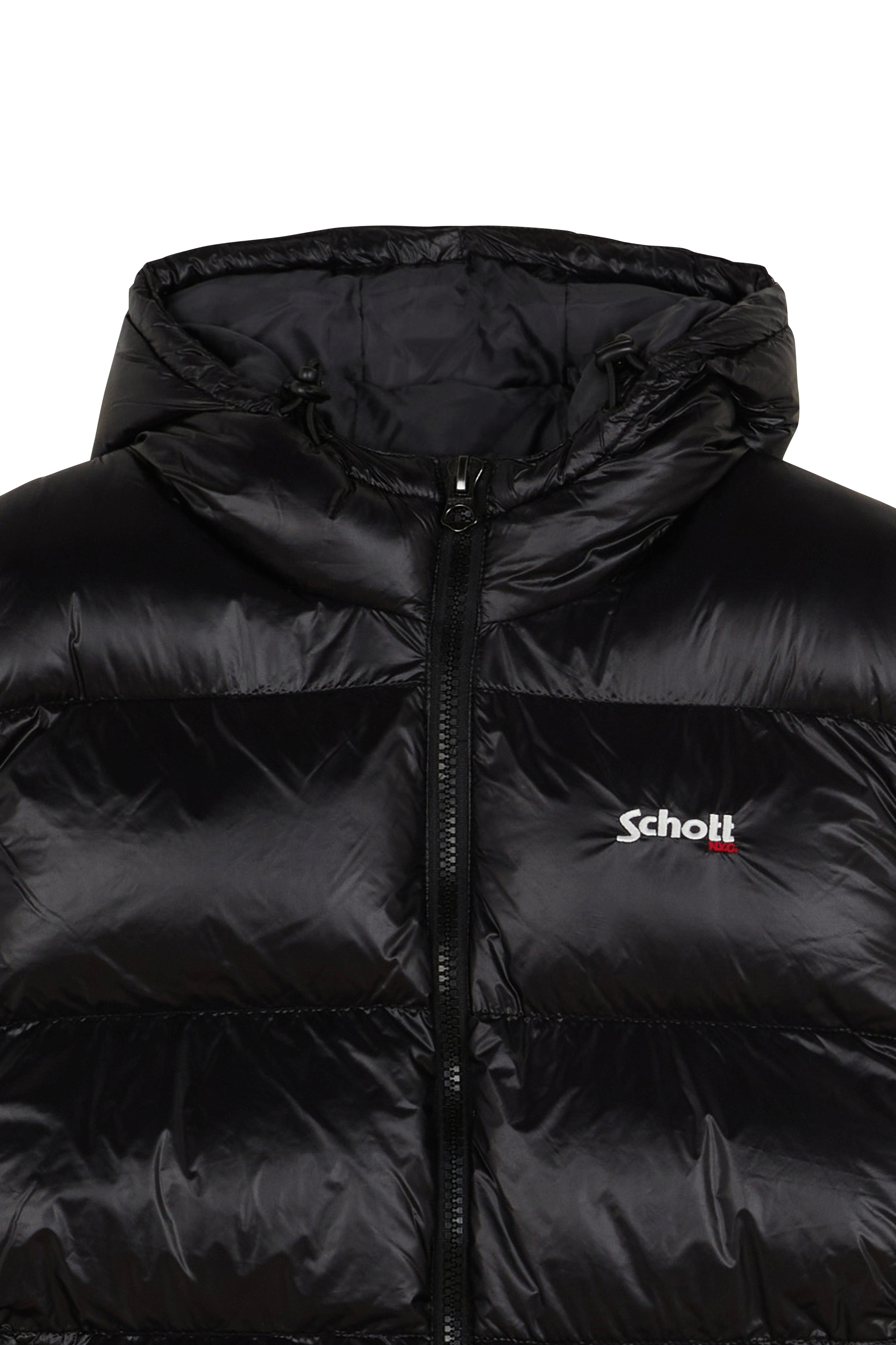 Lightweight quilted padded jacket with high neck Black