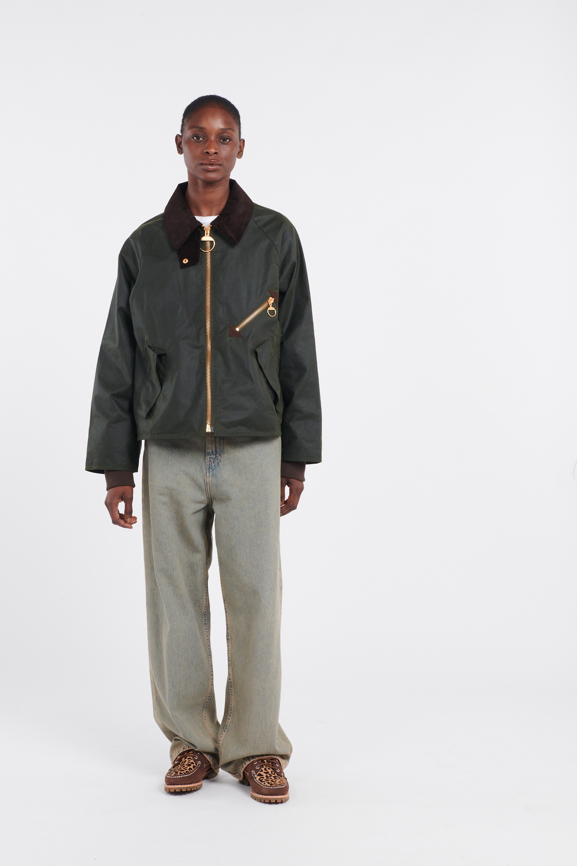 Jacket Arlene wax jacket Khaki Barbour - Women | Citadium