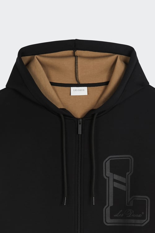 LES DEUX Hoodie zippé Noir