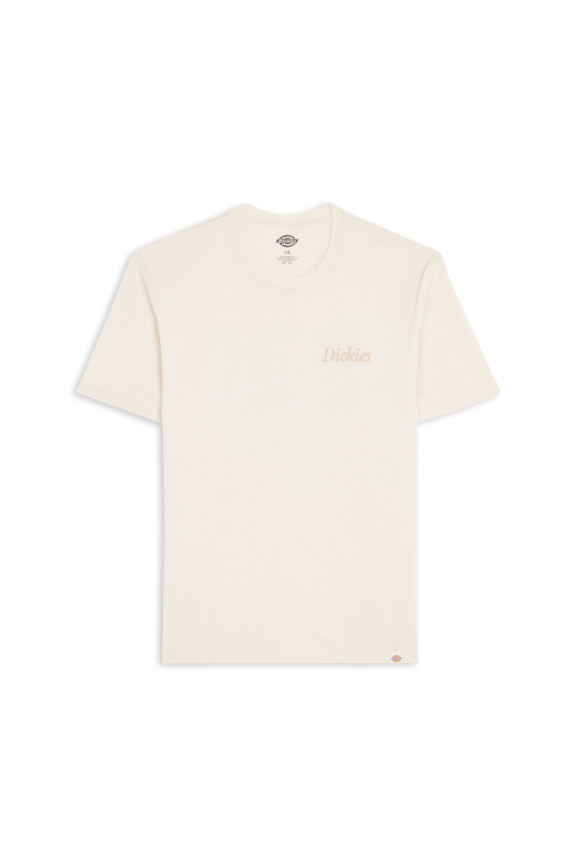 Regular-fit round-neck cotton T-shirt Beige