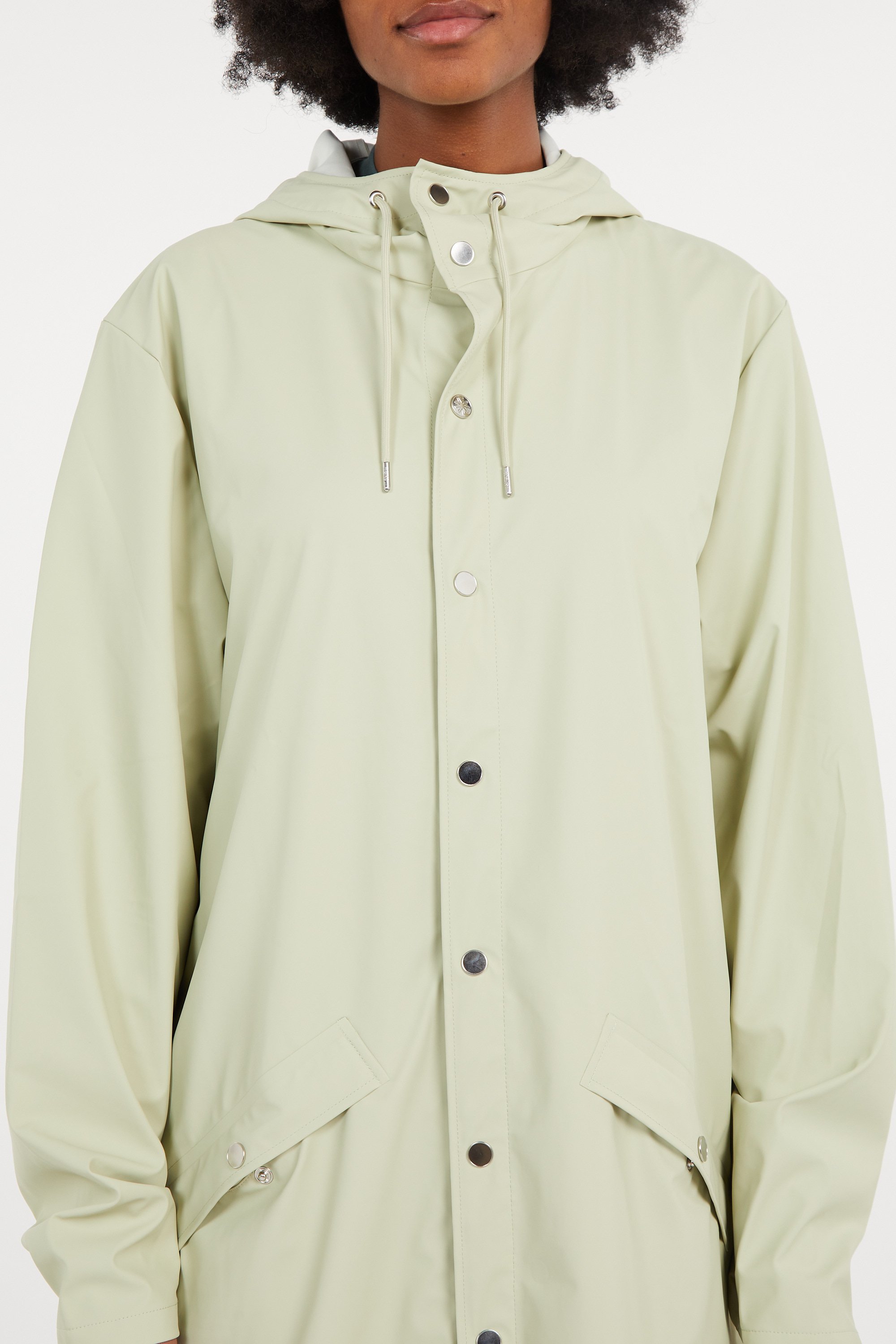 Coupe-vent imperméable long à capuche Vert