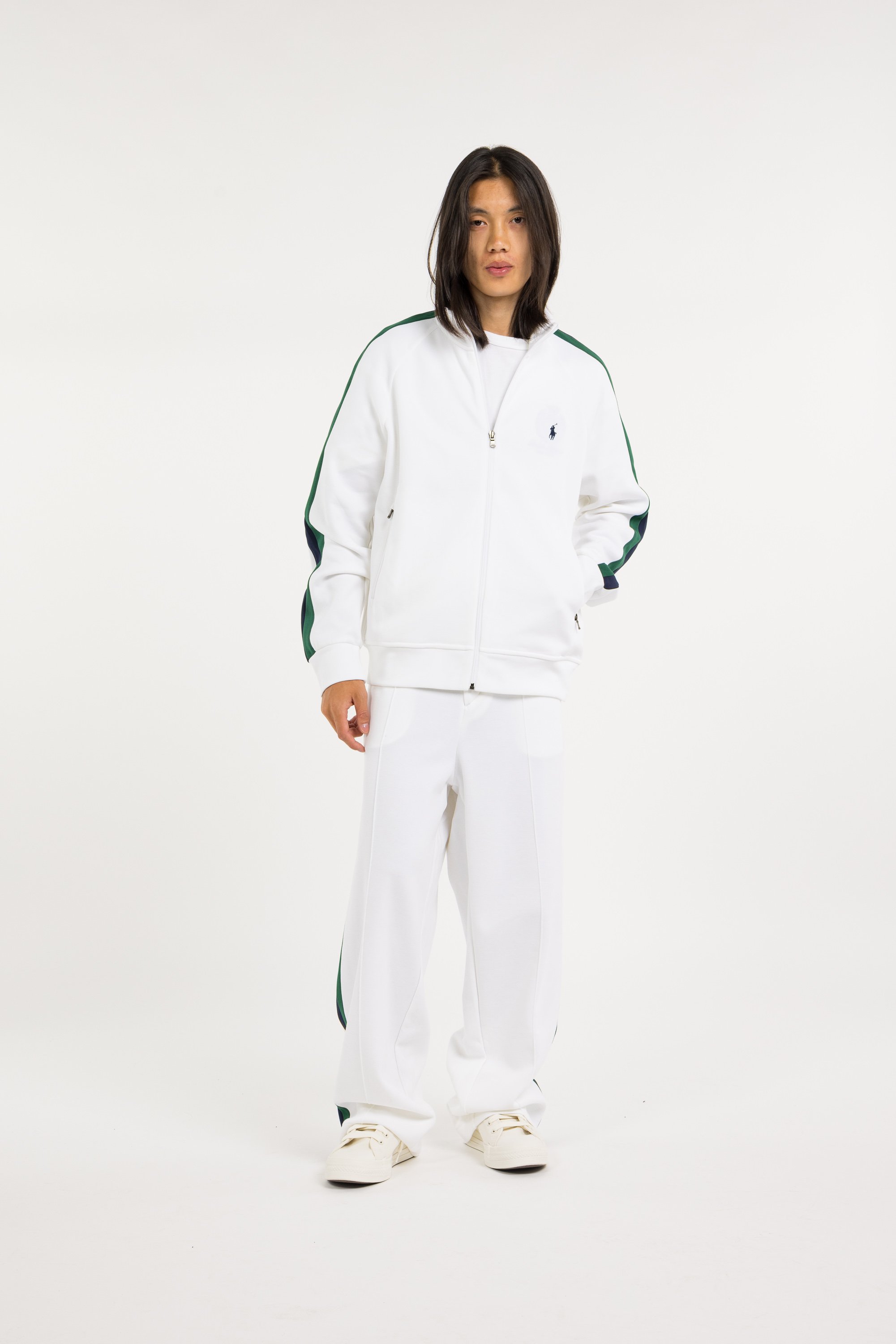 Slim-fit zip-up tracksuit top  | White POLO RALPH LAUREN Men