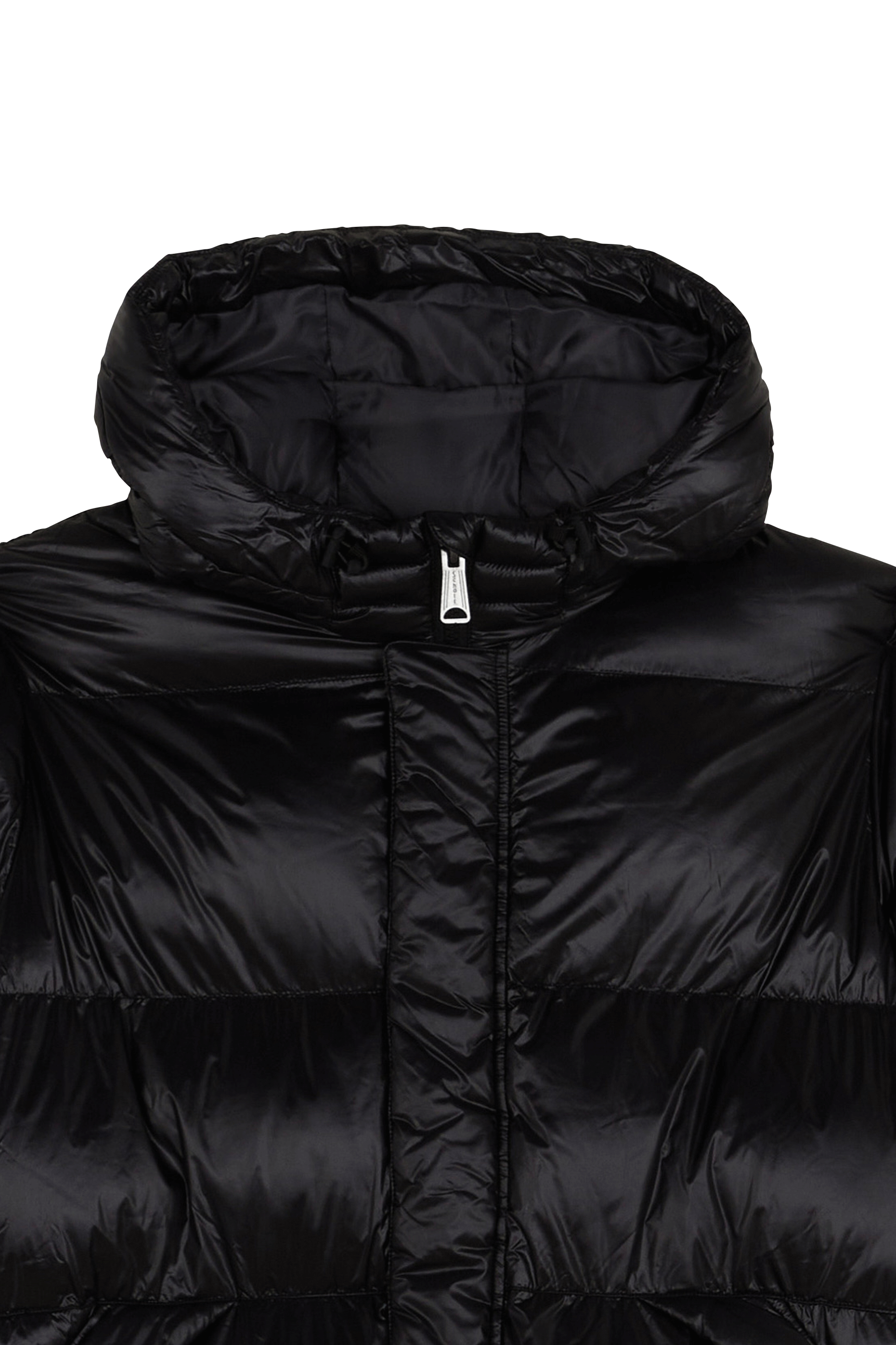 Lightweight quilted padded jacket with high neck Black