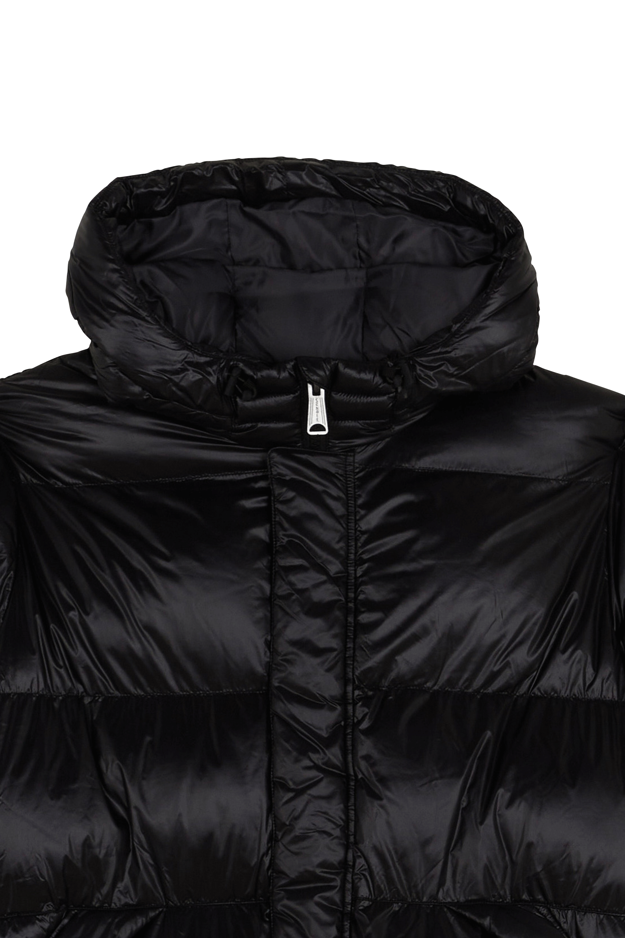 Lightweight quilted padded jacket with high neck Black