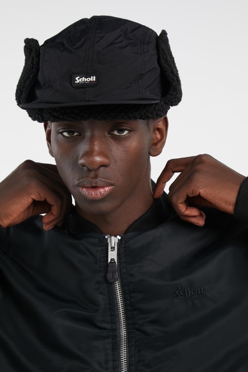 SCHOTT Cap chapka Black