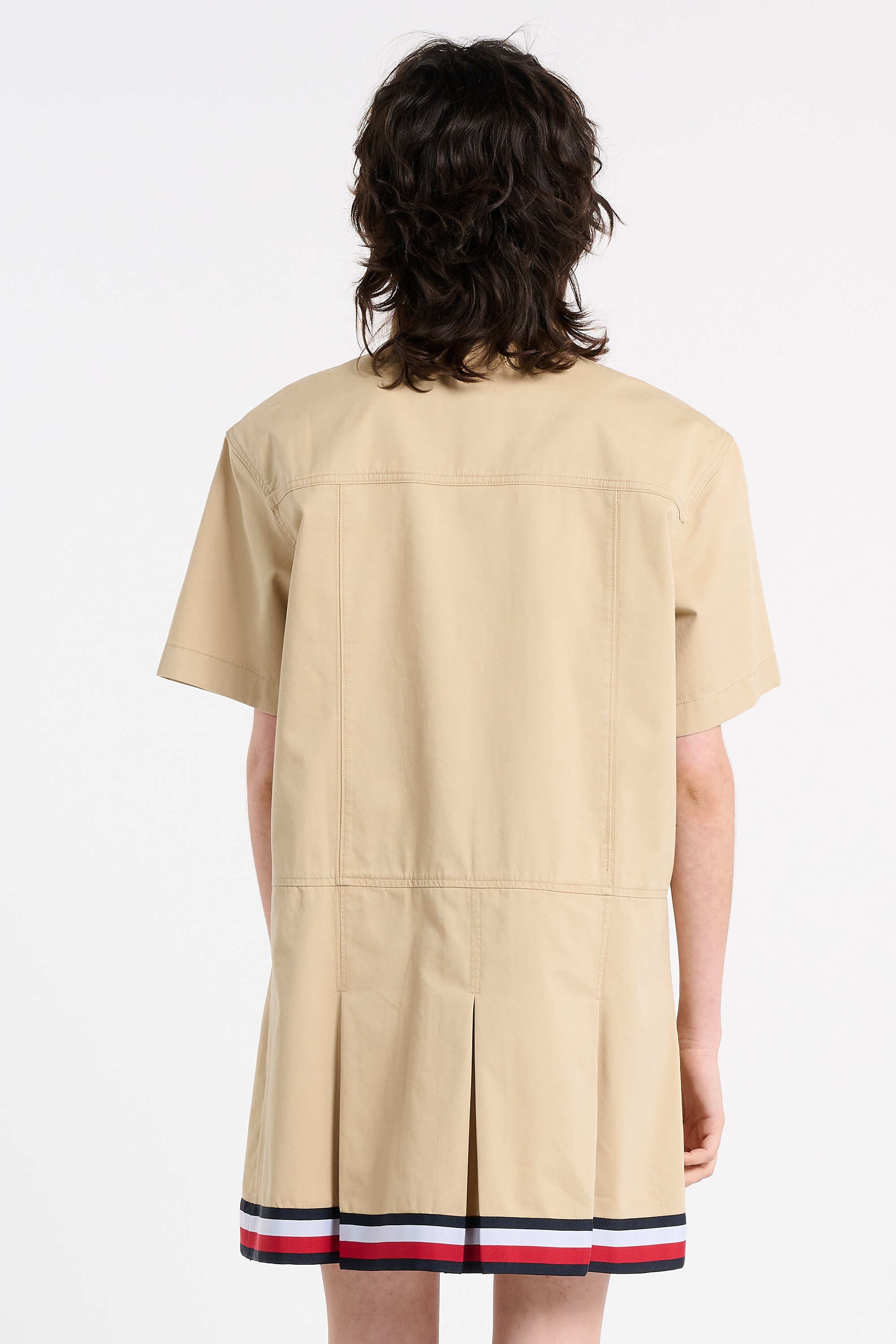 Robe courte col polo en coton | Beige TOMMY JEANS Femme