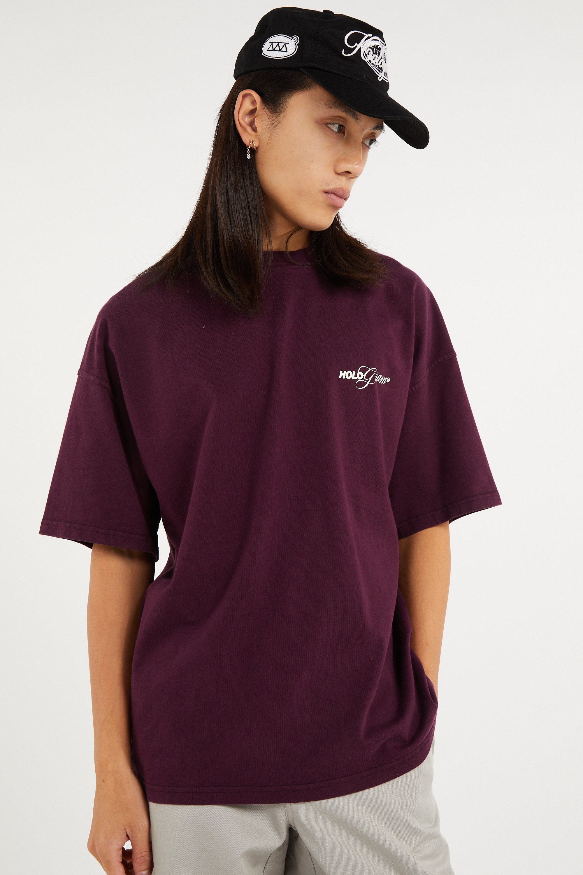 Regular-fit round-neck cotton T-shirt | Red HOLOGRAM Men
