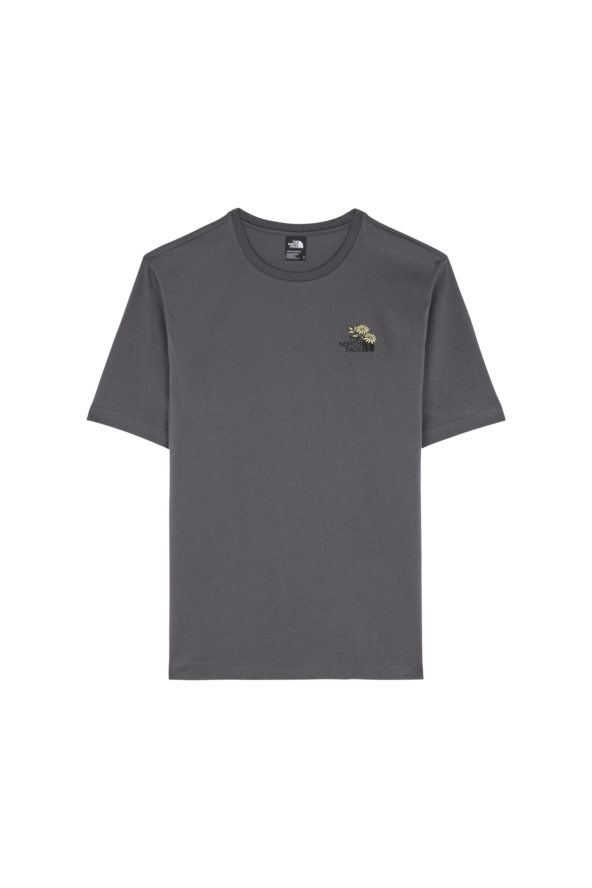 Regular-fit round-neck cotton T-shirt Grey