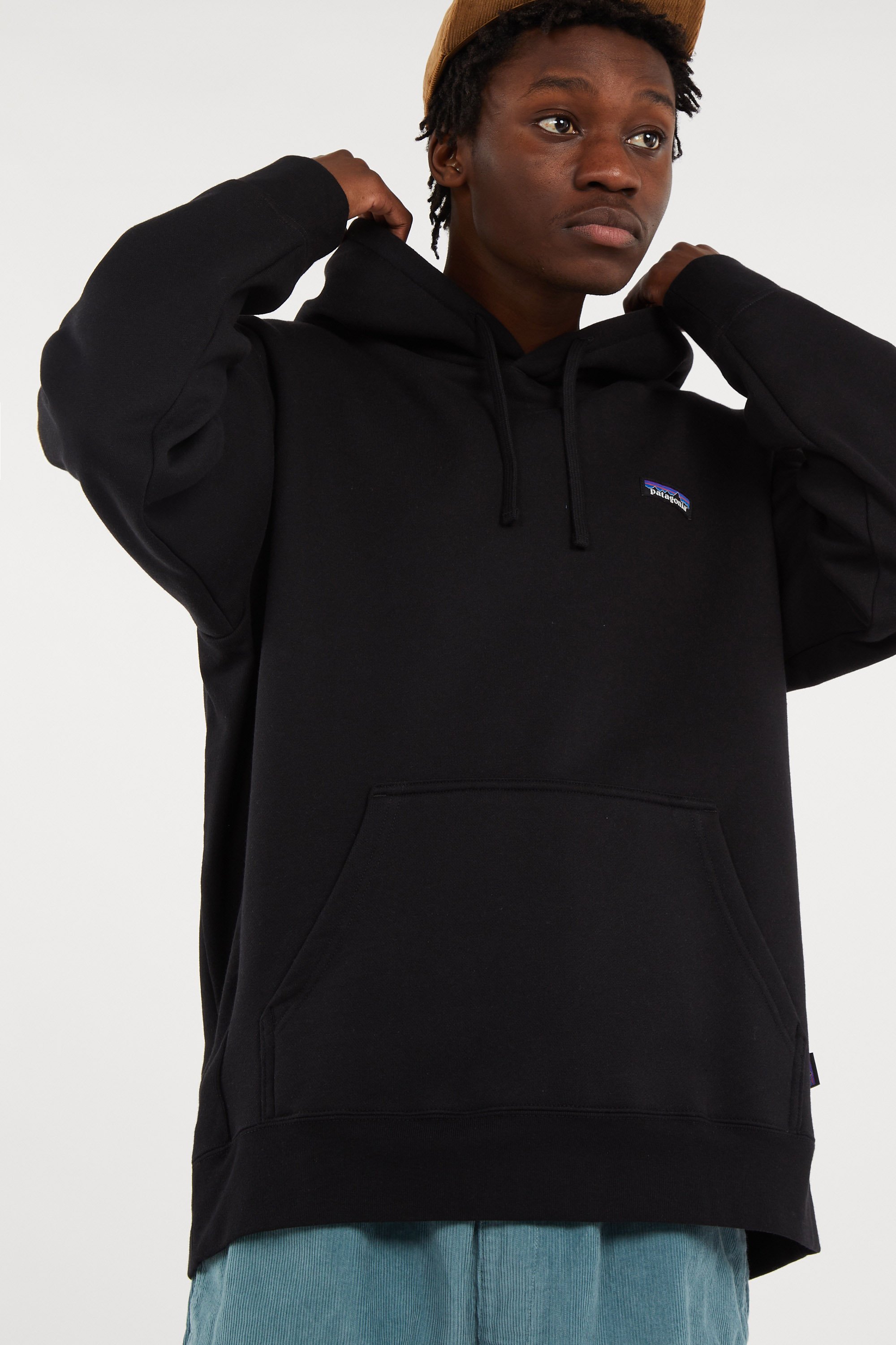 Sweat à capuche uni Noir