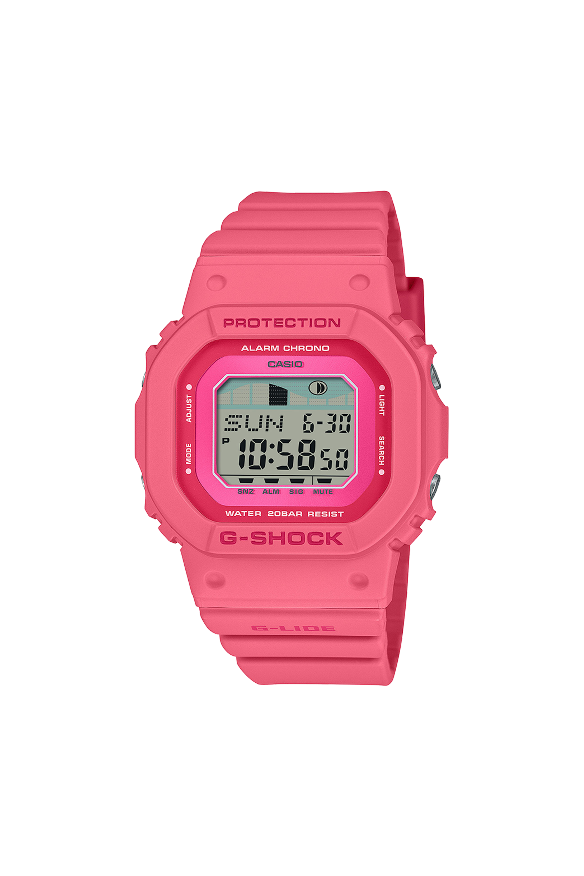 Auto-Illuminator resin watch Pink