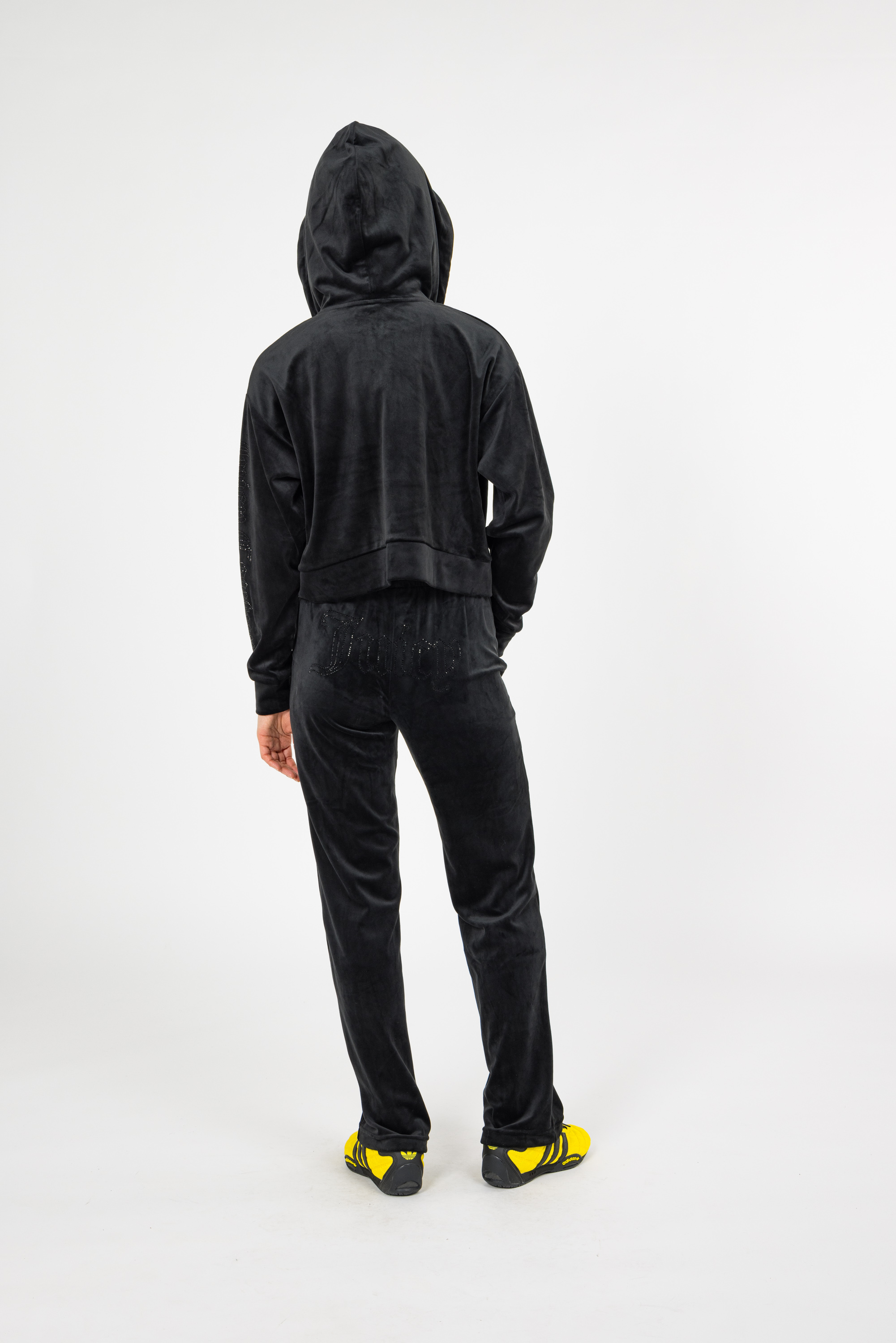 Regular-fit zip-up cotton-blend hoodie with Pony Player Black