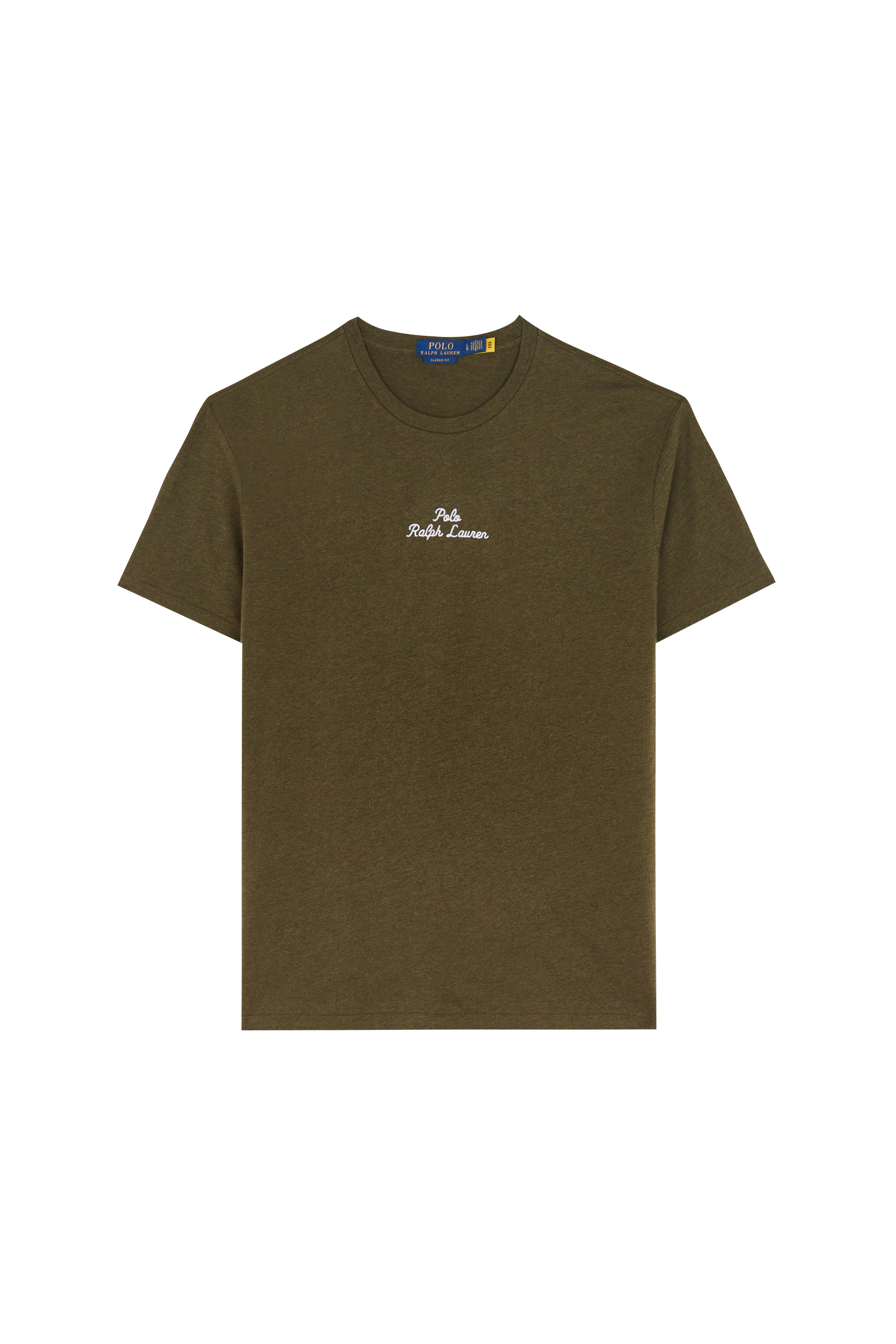 Regular-fit round-neck cotton T-shirt Green