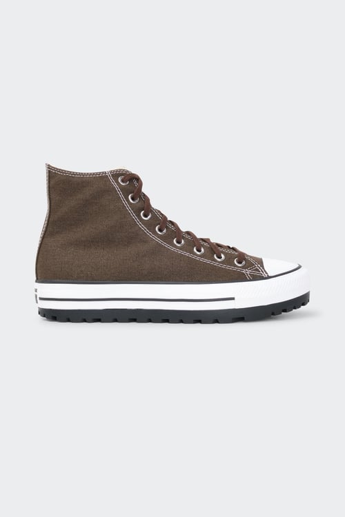 Converse montante cuir marron hot sale