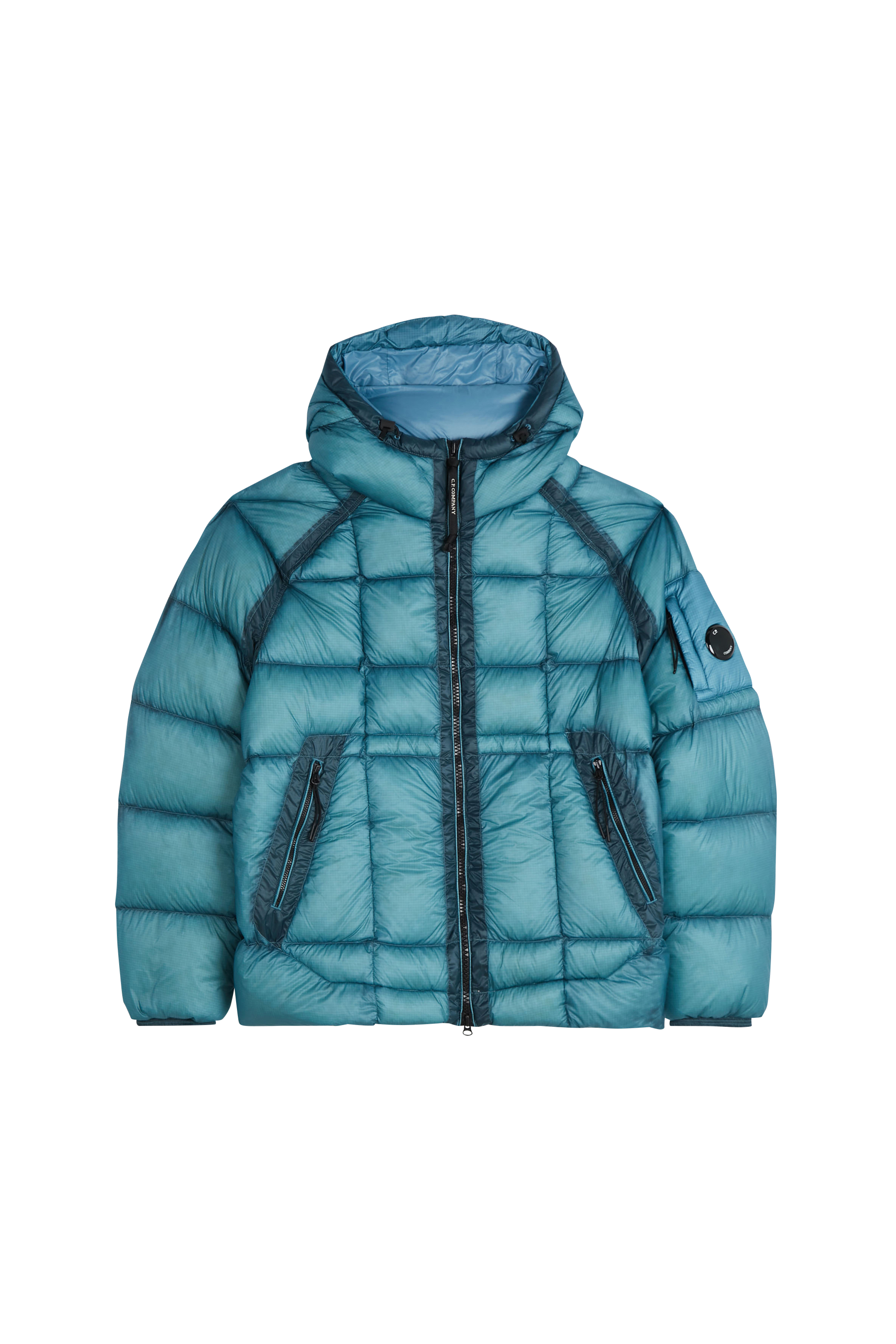 Lightweight quilted padded jacket with high neck Blue