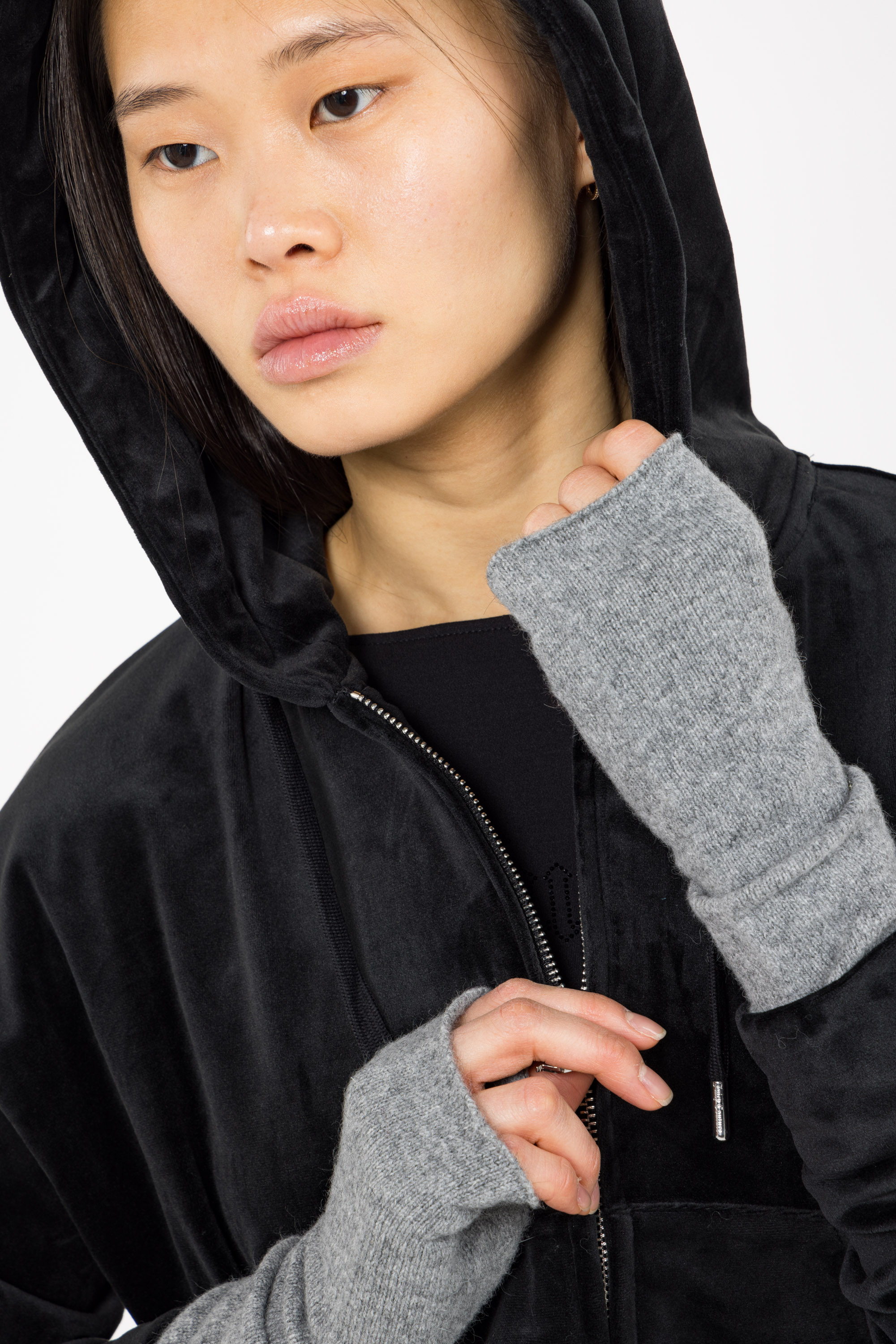 fingerless gloves Grey