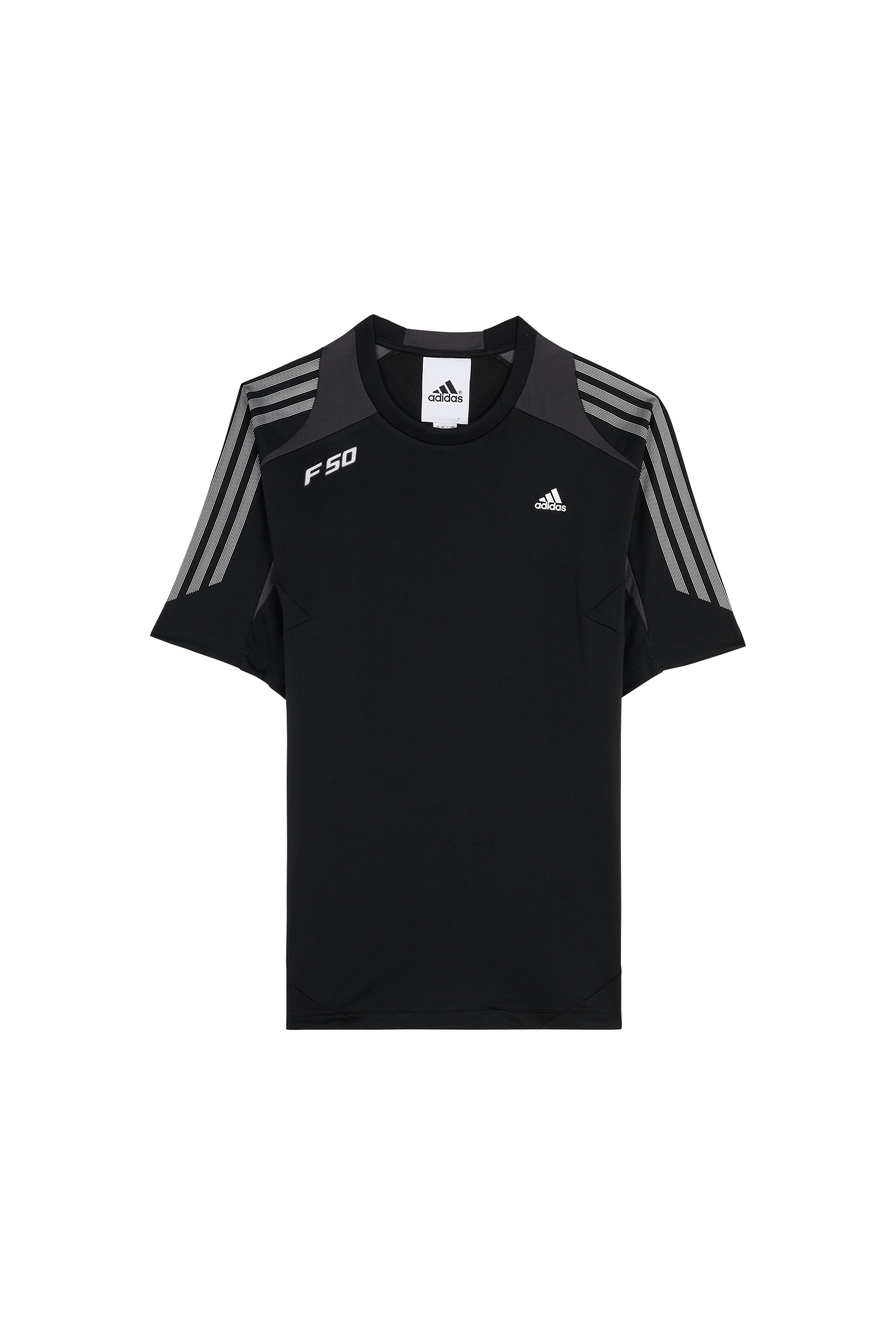 Regular-fit round-neck cotton T-shirt ADIDAS Black