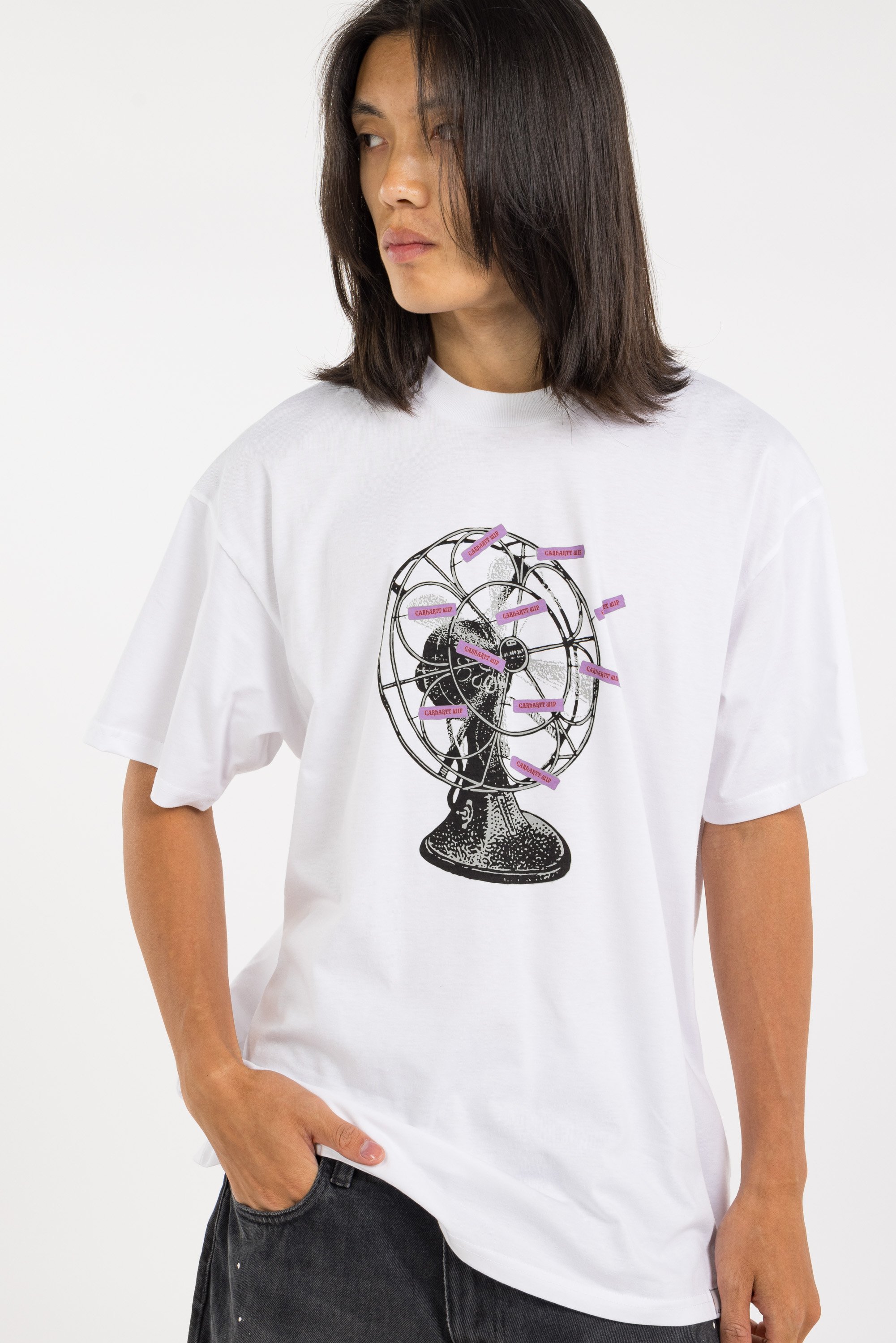 Regular-fit round-neck cotton T-shirt | White CARHARTT WIP Men