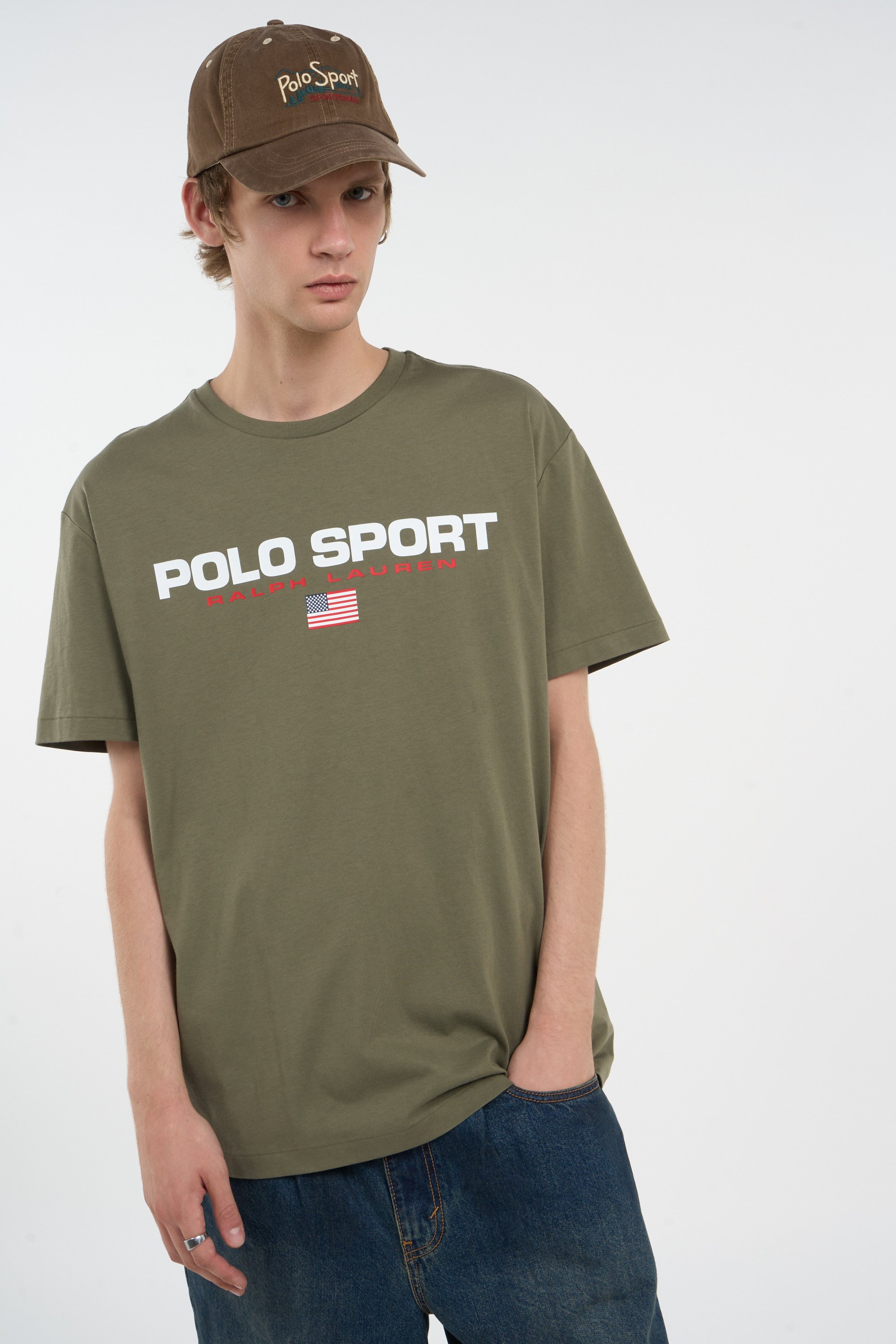 Regular-fit round-neck cotton T-shirt | Green POLO RALPH LAUREN Men
