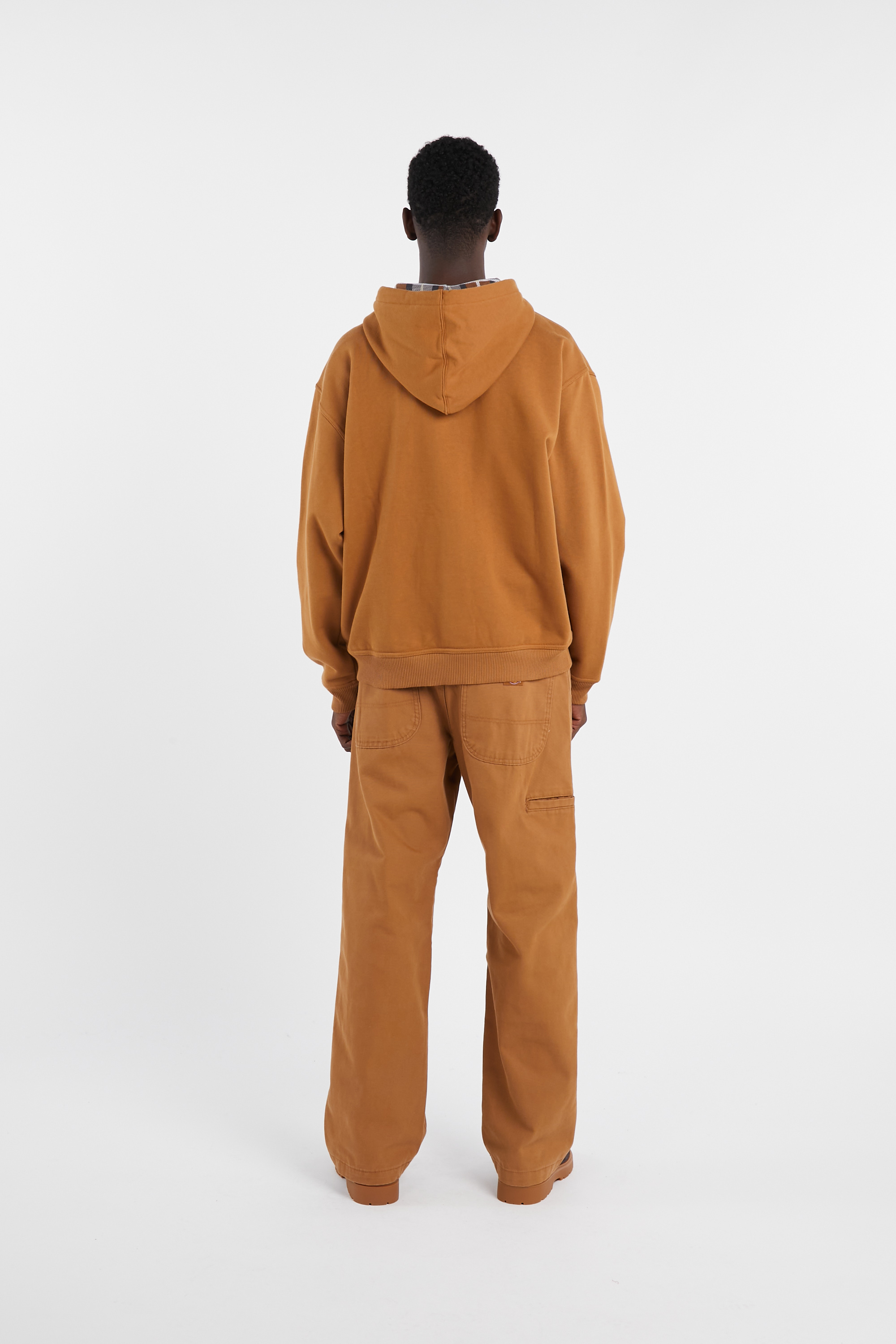 Hoodie zippé Marron