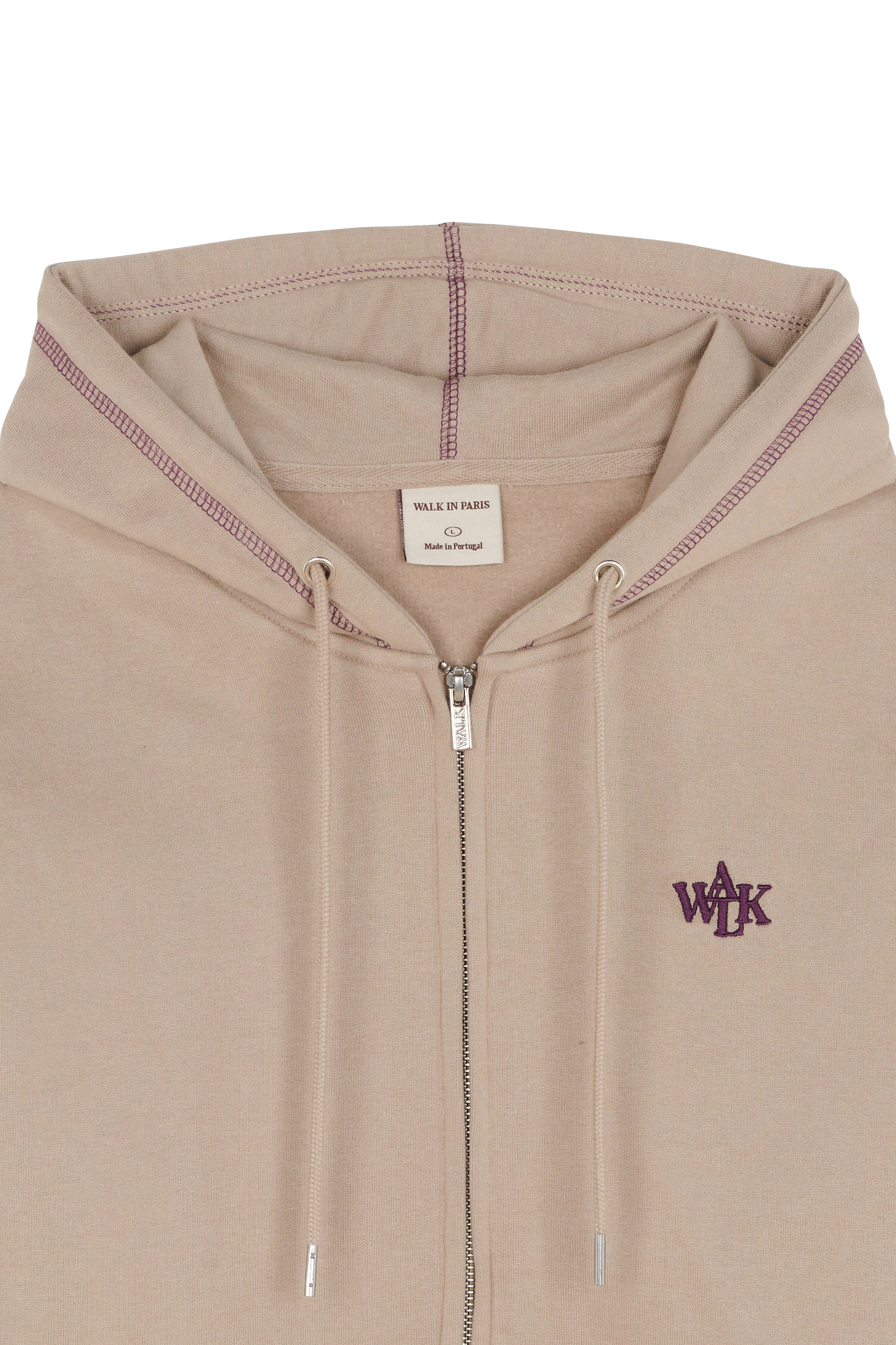 Hoodie zippé Marron