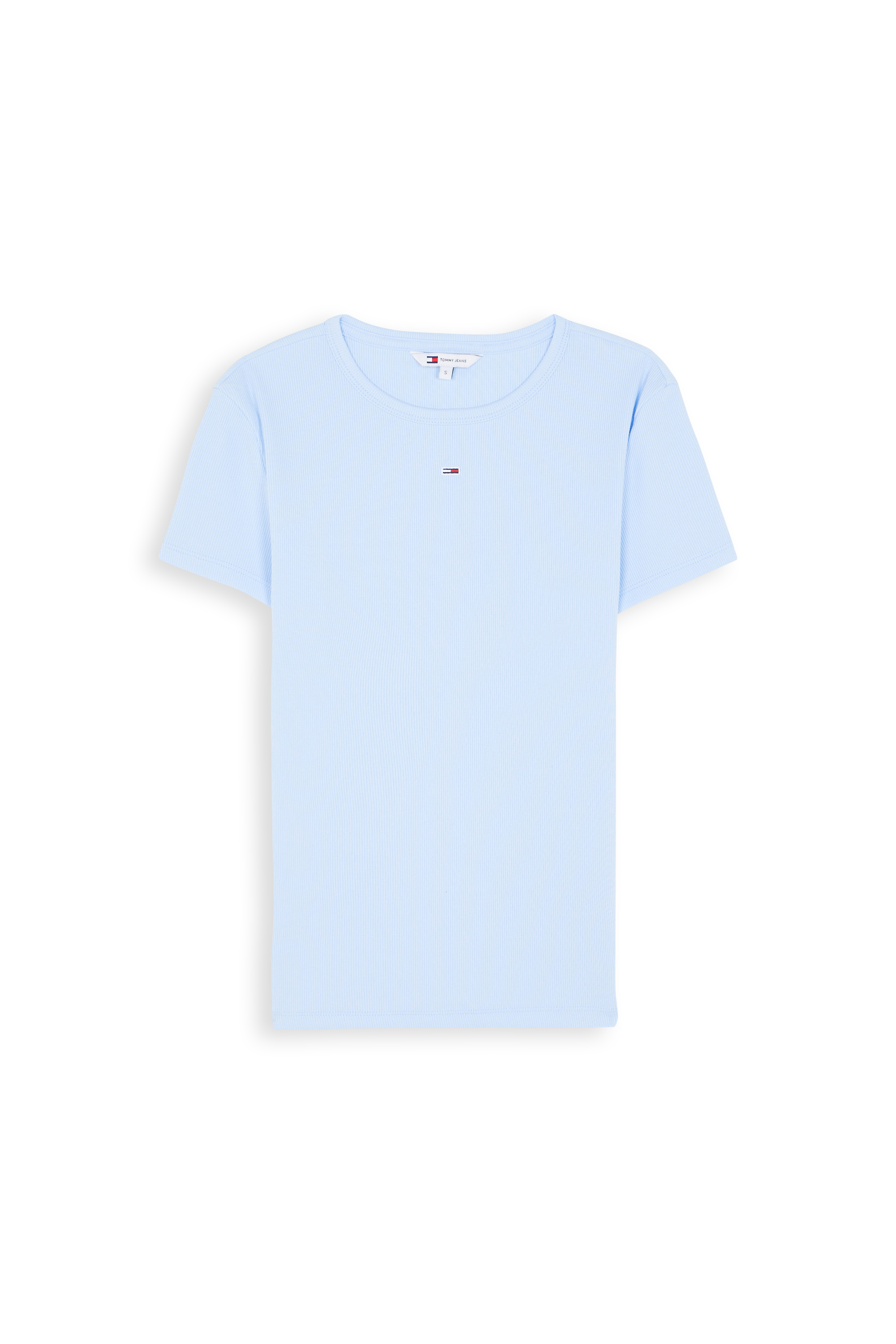 Regular-fit round-neck cotton T-shirt Blue