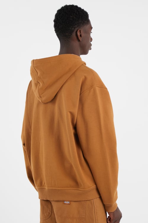 DICKIES Hoodie zippé Marron