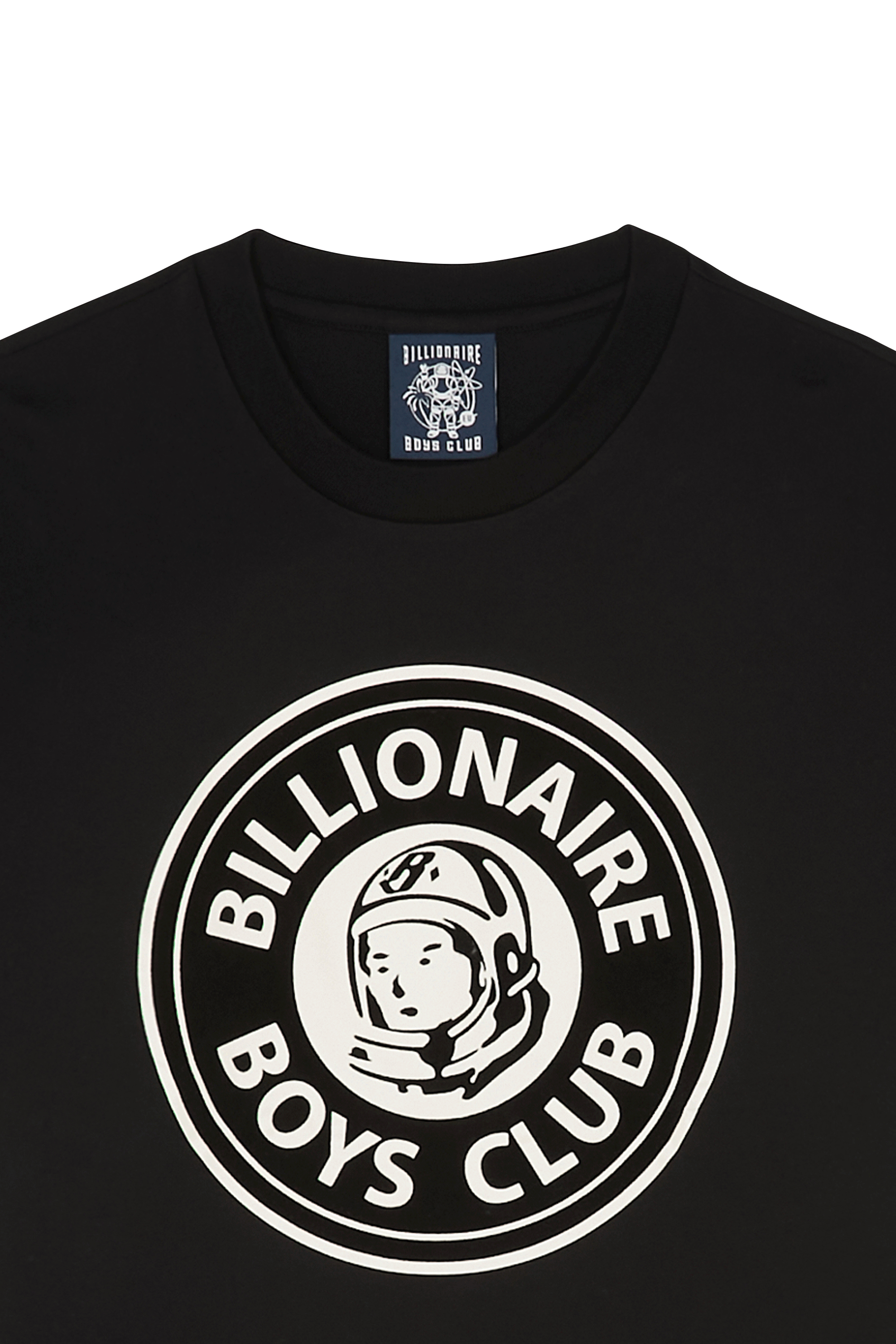 Regular-fit round-neck cotton T-shirt Black