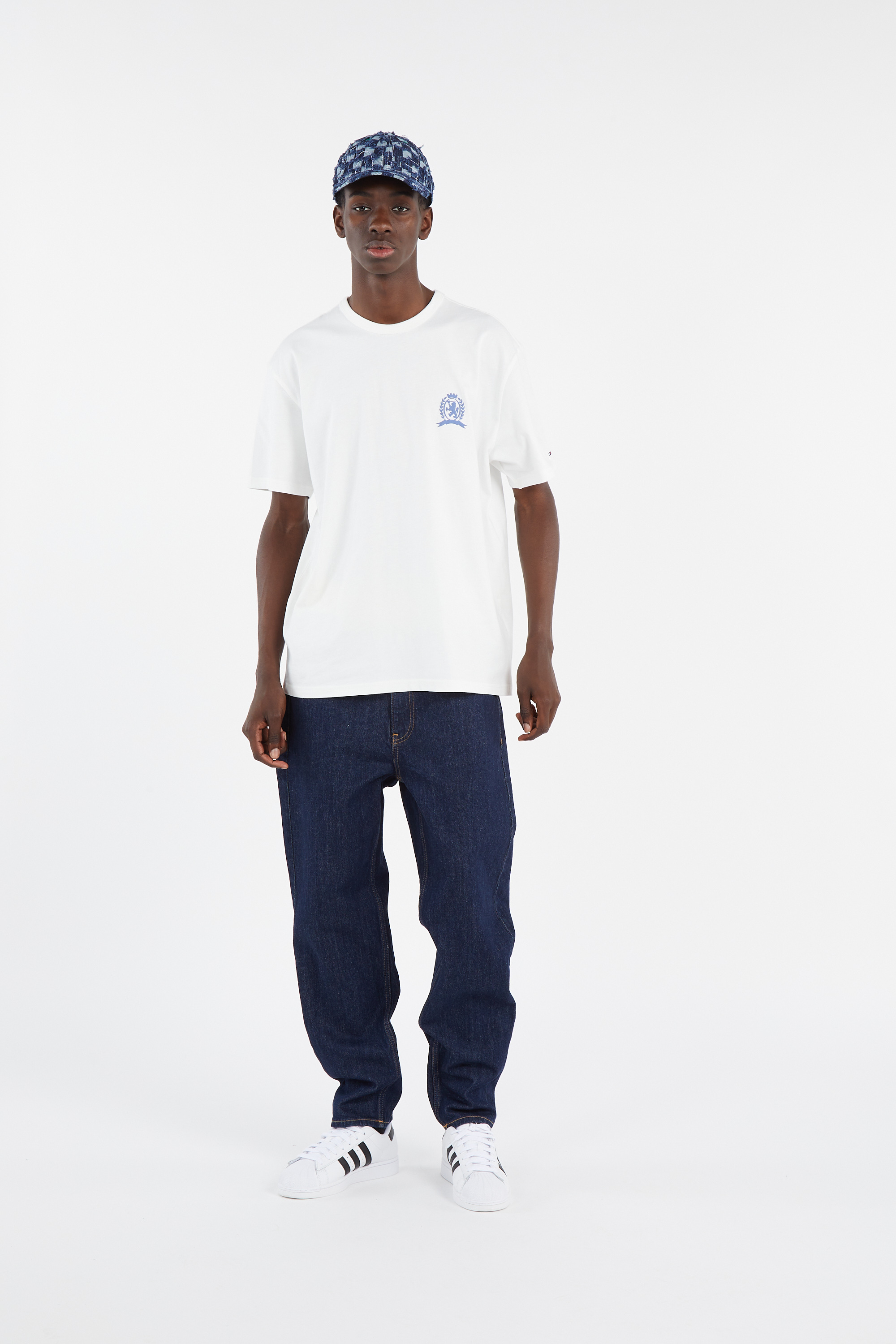 Regular-fit round-neck cotton T-shirt White