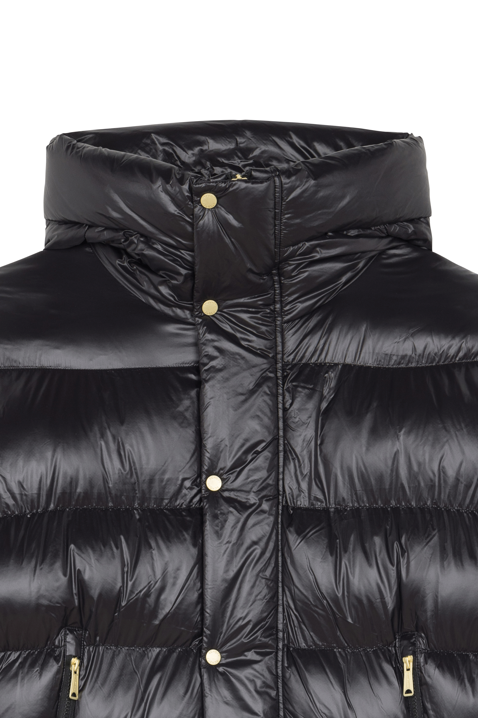 Lightweight quilted padded jacket with high neck Black