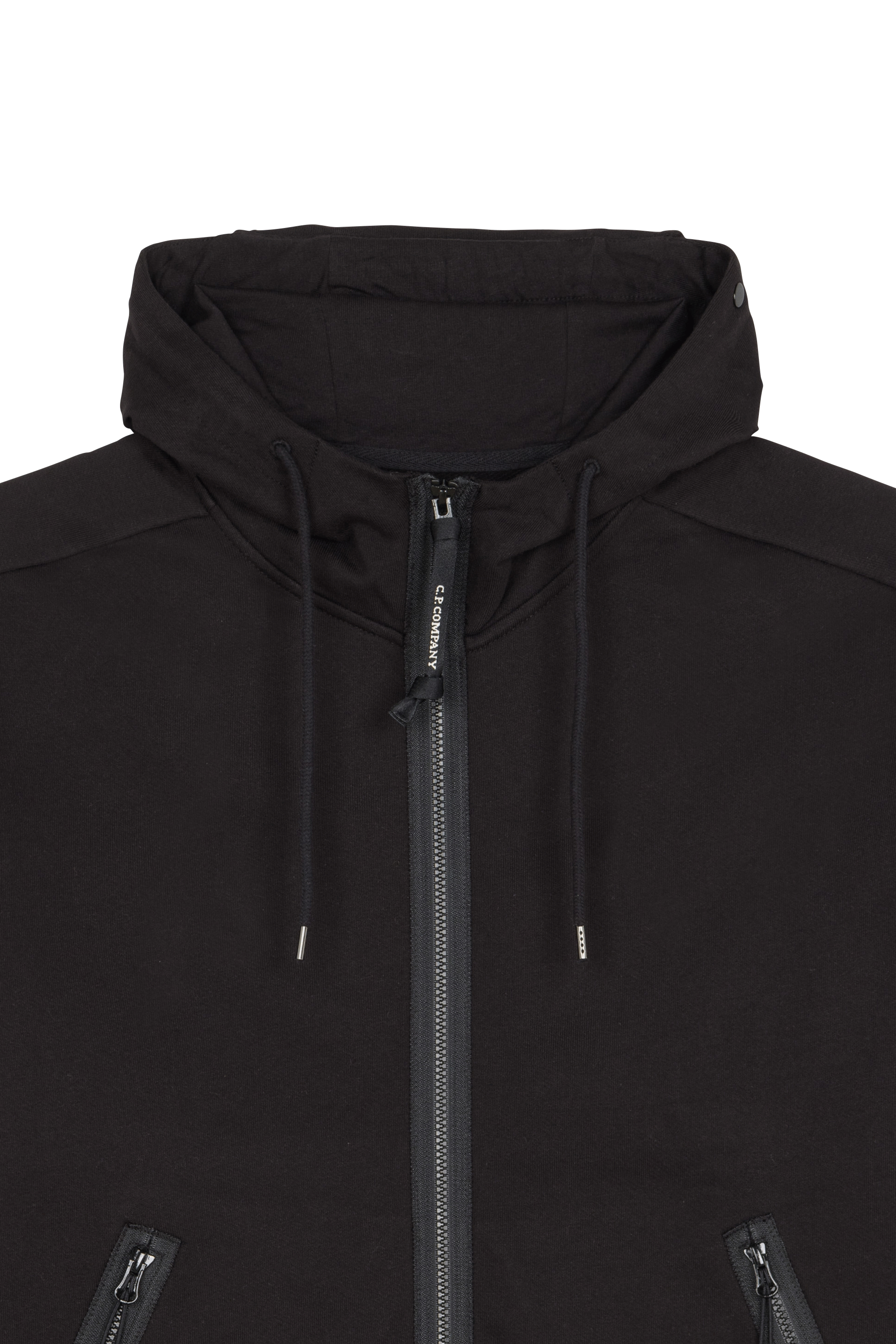 Regular-fit zip-up cotton-blend hoodie with Pony Player Black