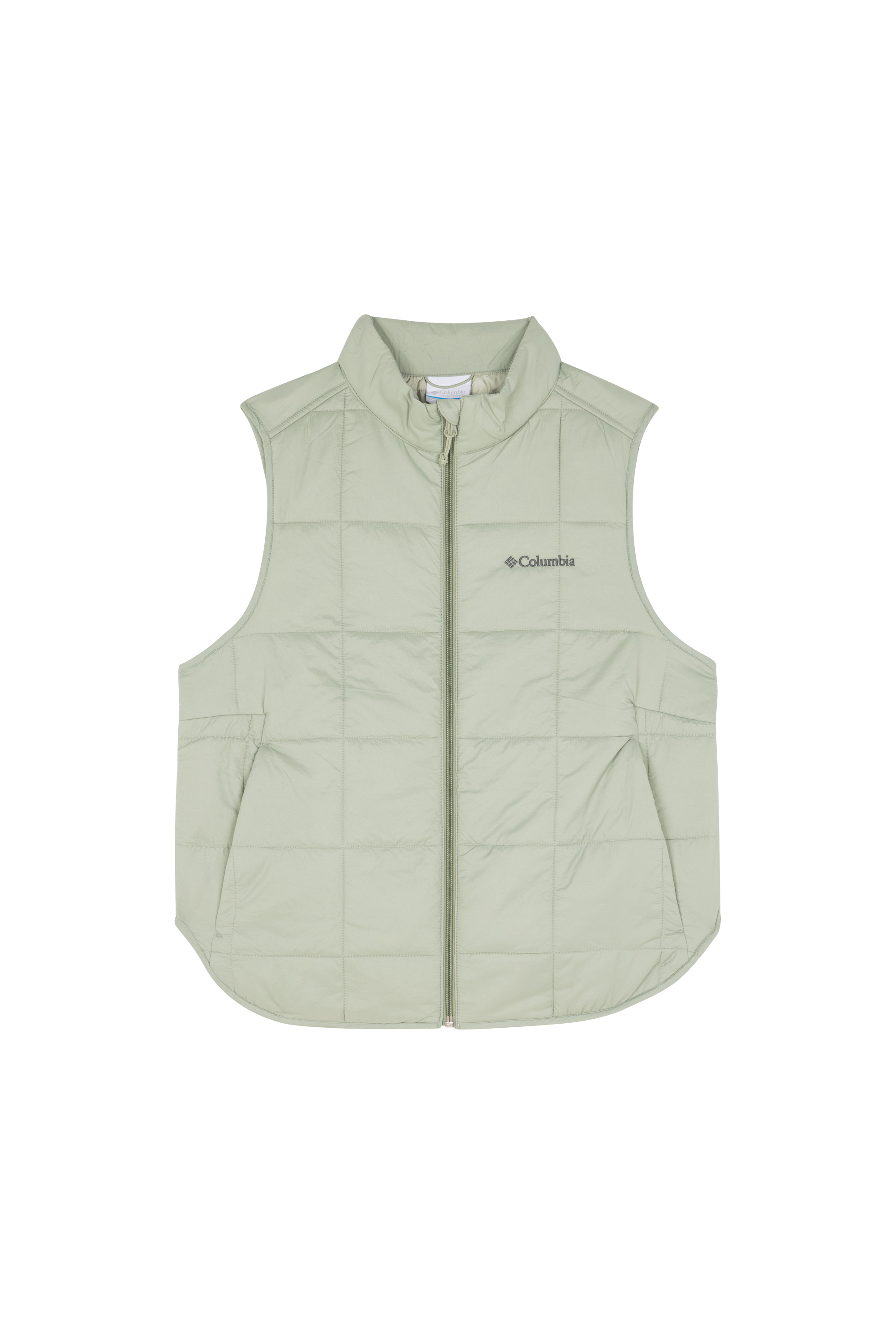 Lightweight quilted padded jacket with high neck Green