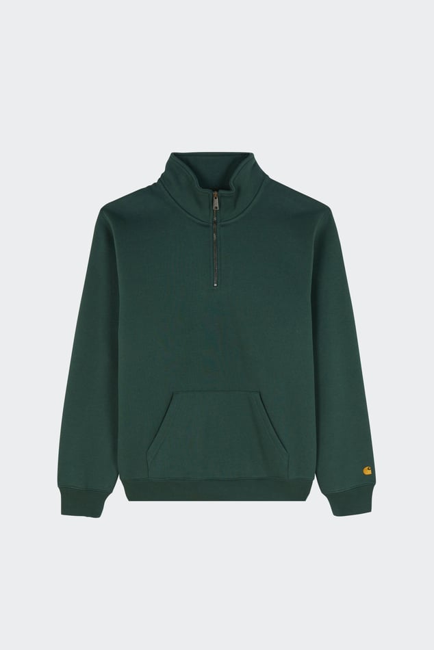 Sweatshirt Chase Neck Zip Green Carhartt Wip Man Citadium