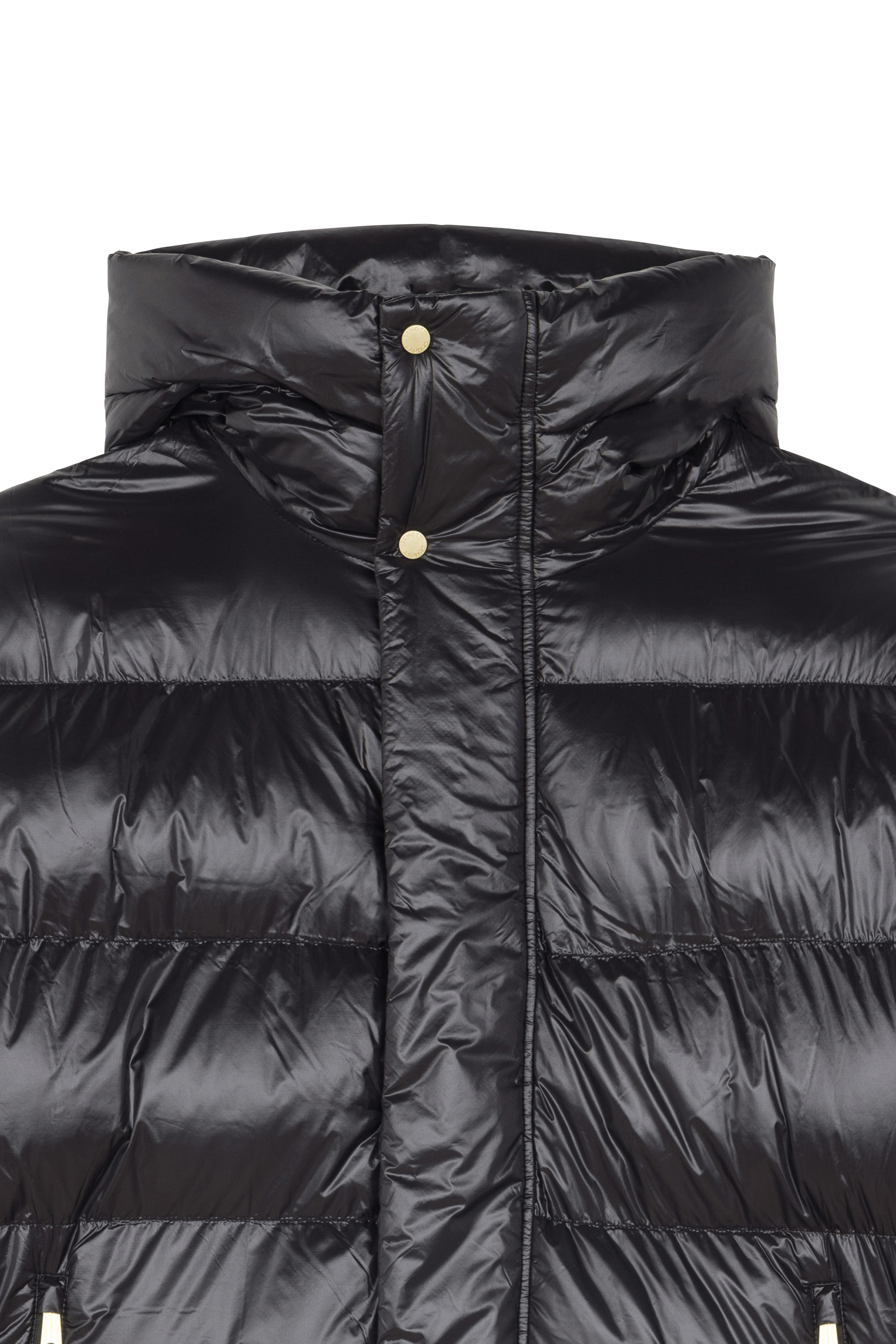 Lightweight quilted padded jacket with high neck Black