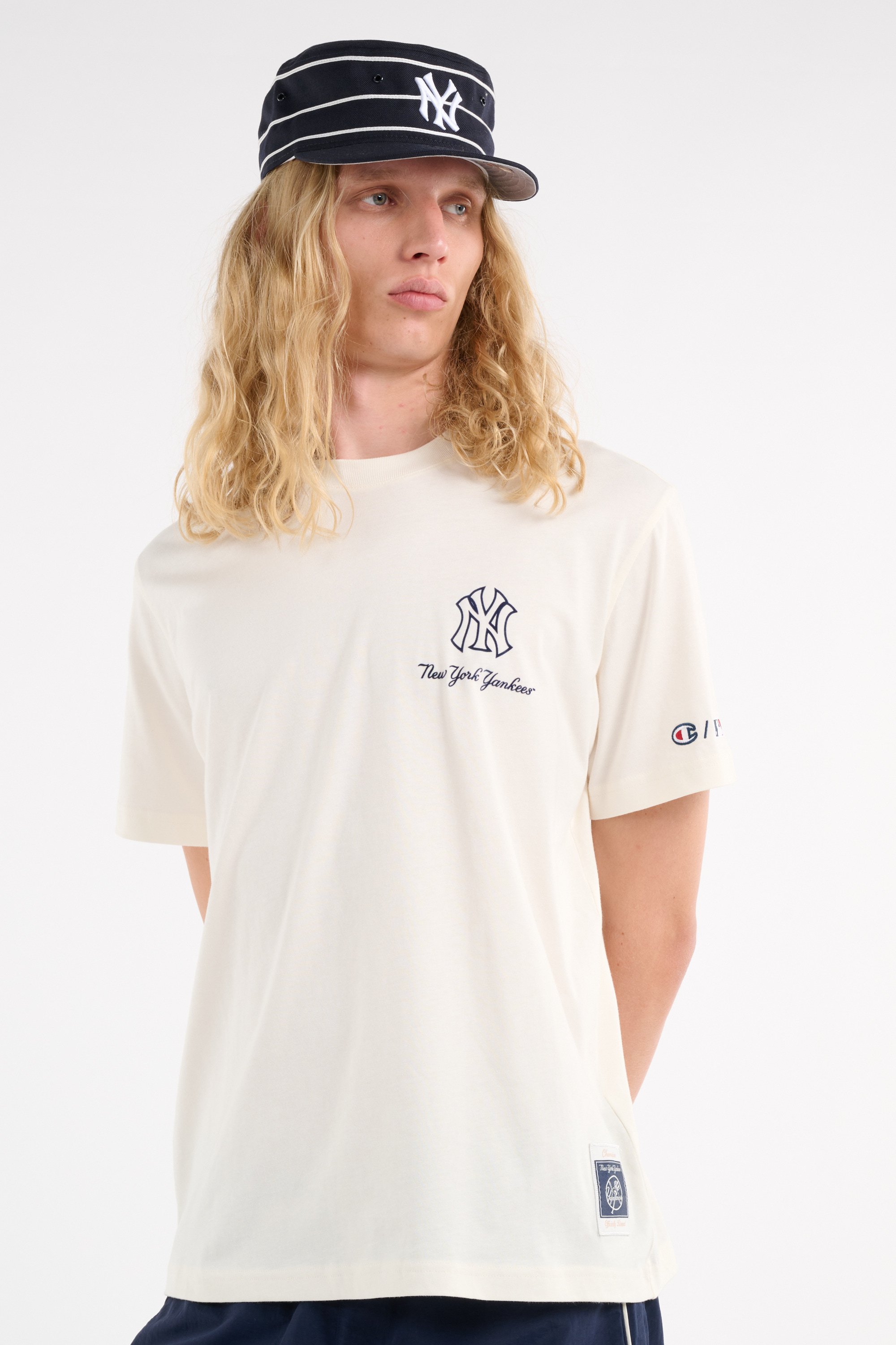Regular-fit round-neck cotton T-shirt | Beige CHAMPION Men