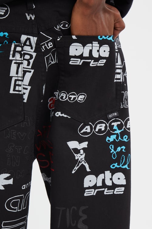 ARTE ANTWERP Pantalon Noir