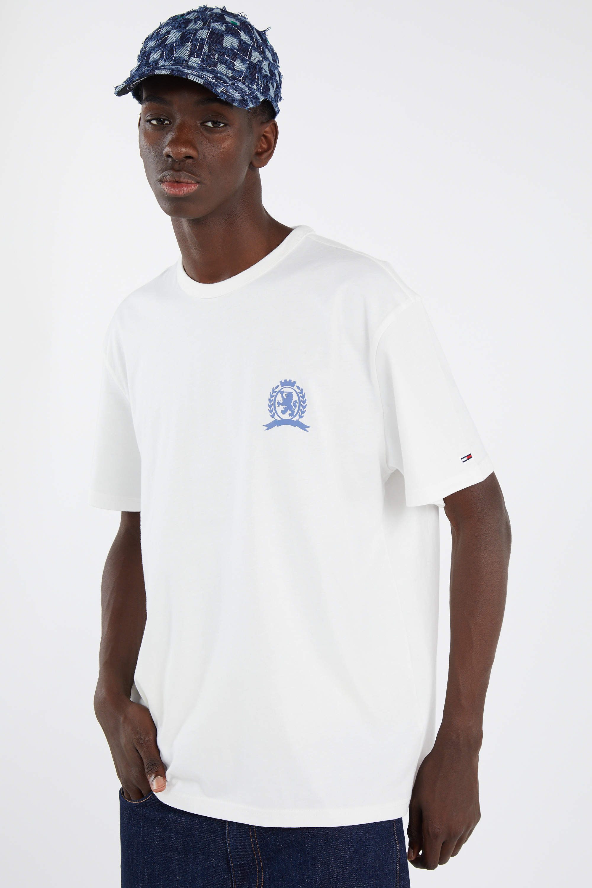 Regular-fit round-neck cotton T-shirt White