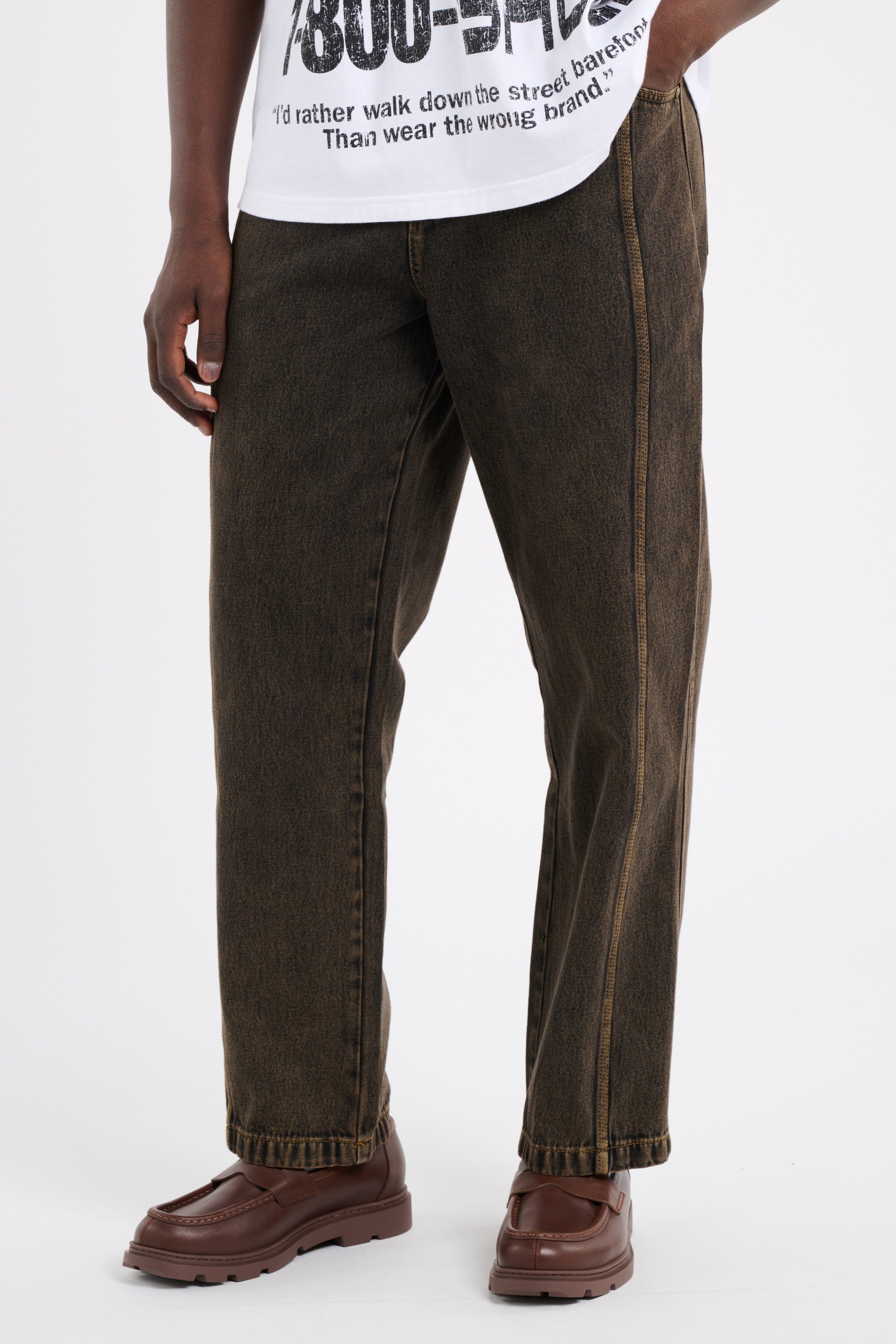 Wide-leg jeans Brown