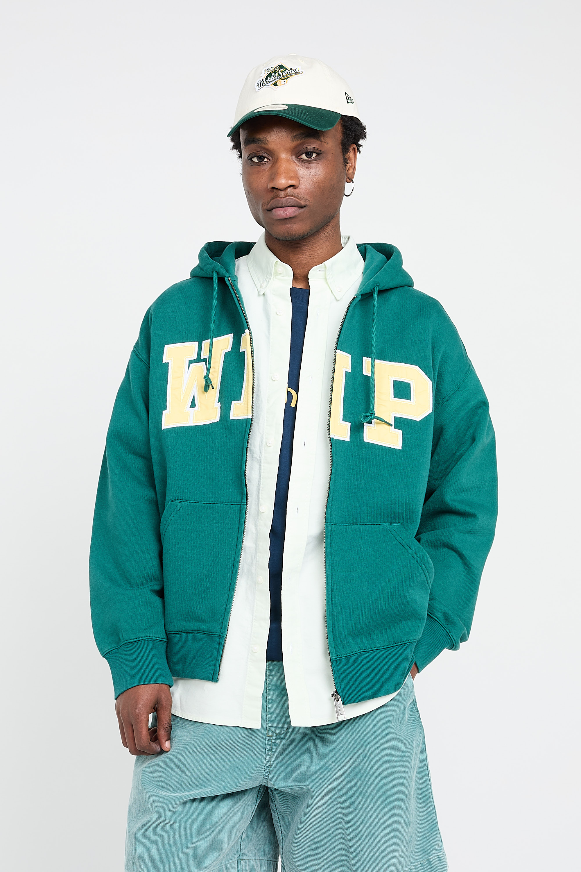 Hoodie zippé Vert