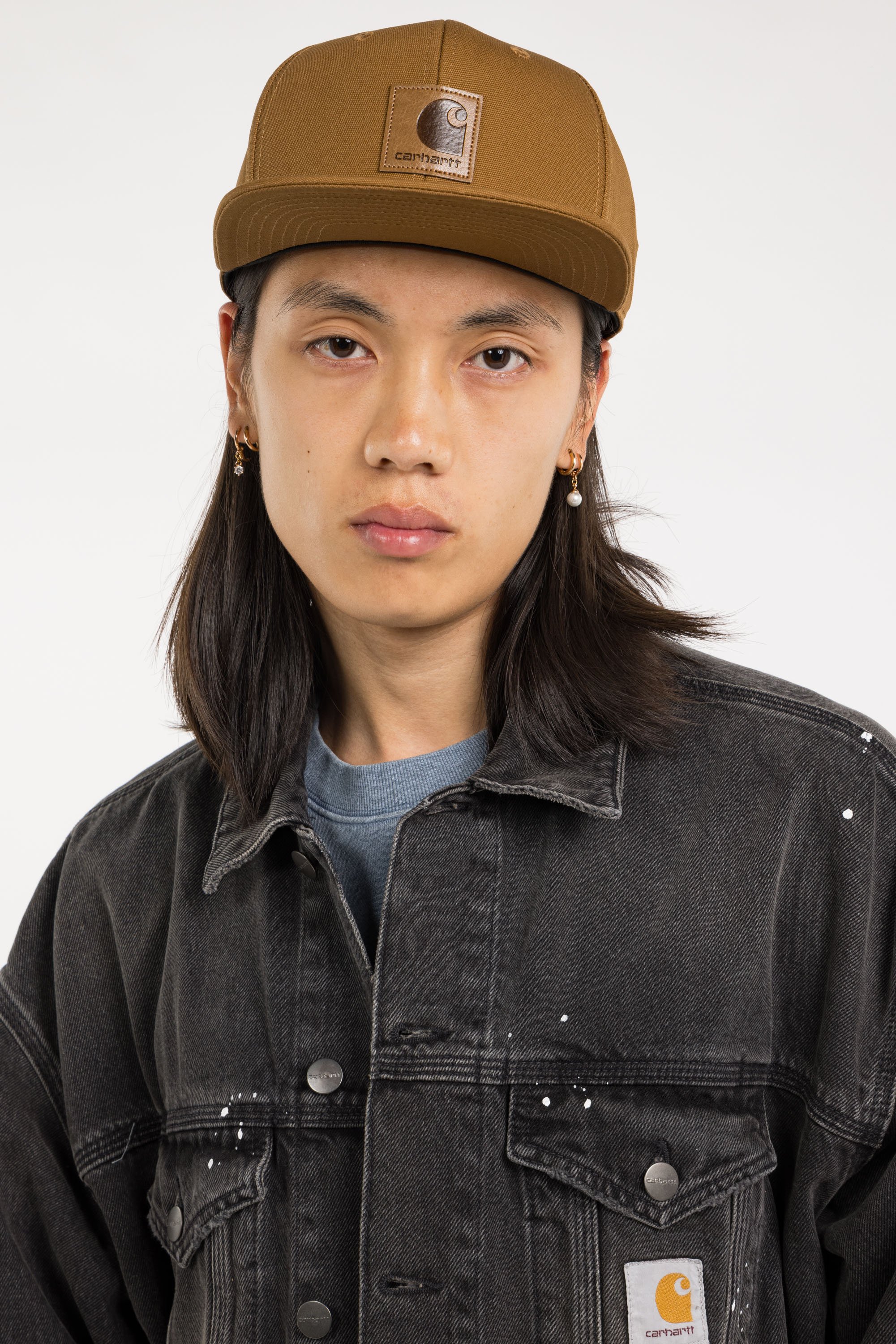 Flat visor cap in cotton CARHARTT WIP Brown