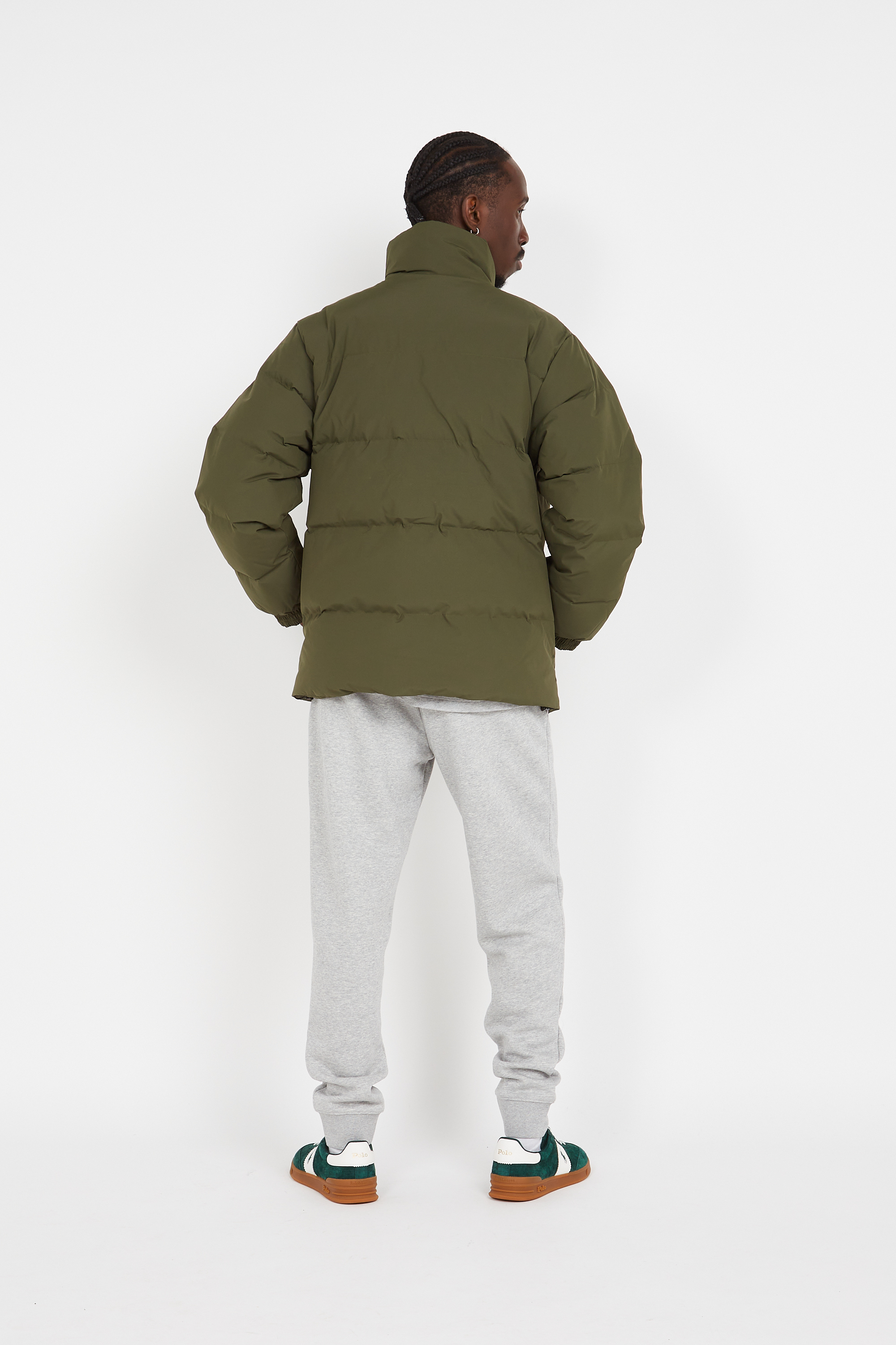 Doudoune à col montant Kaki