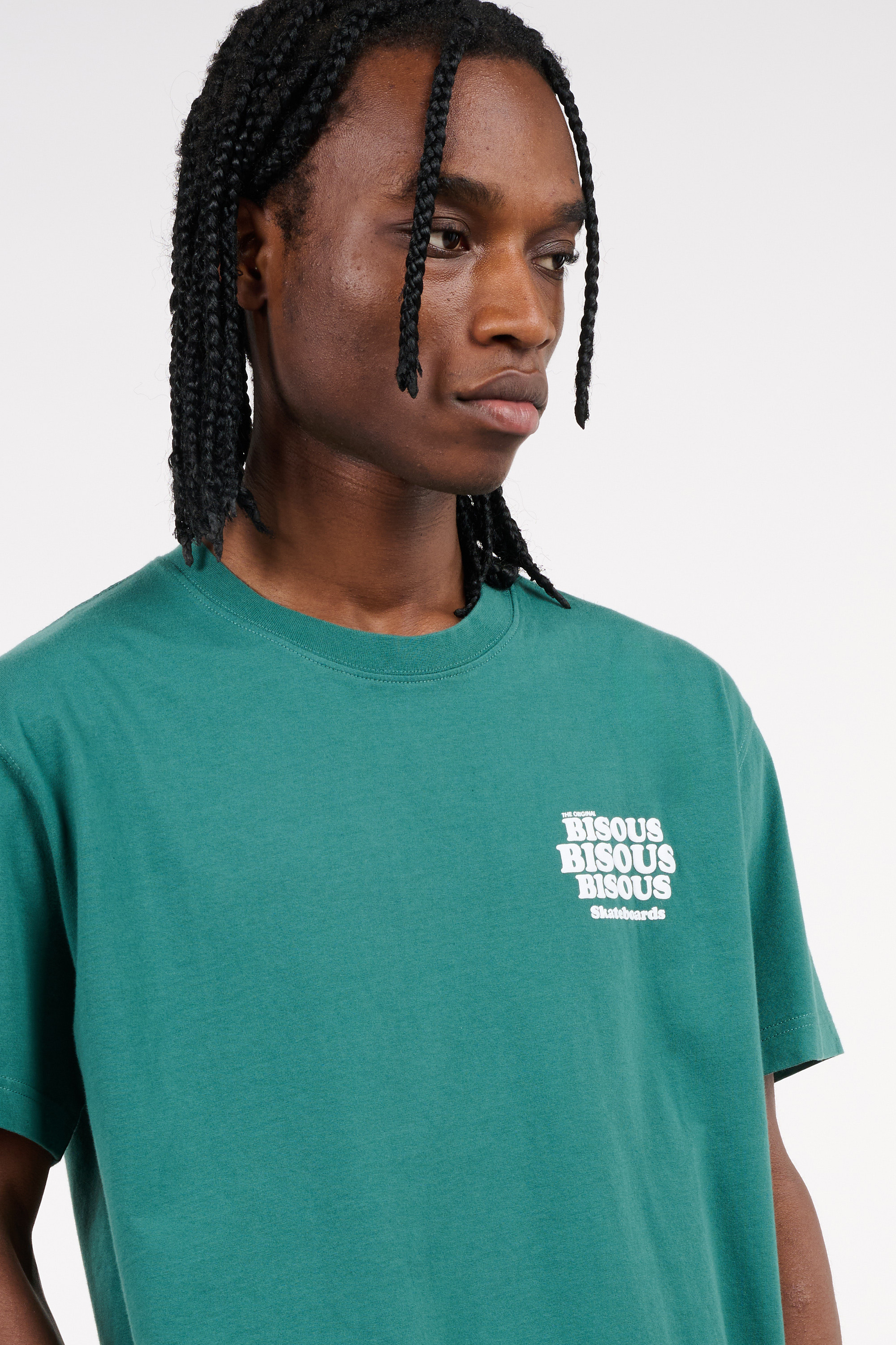 Regular-fit round-neck cotton T-shirt Green