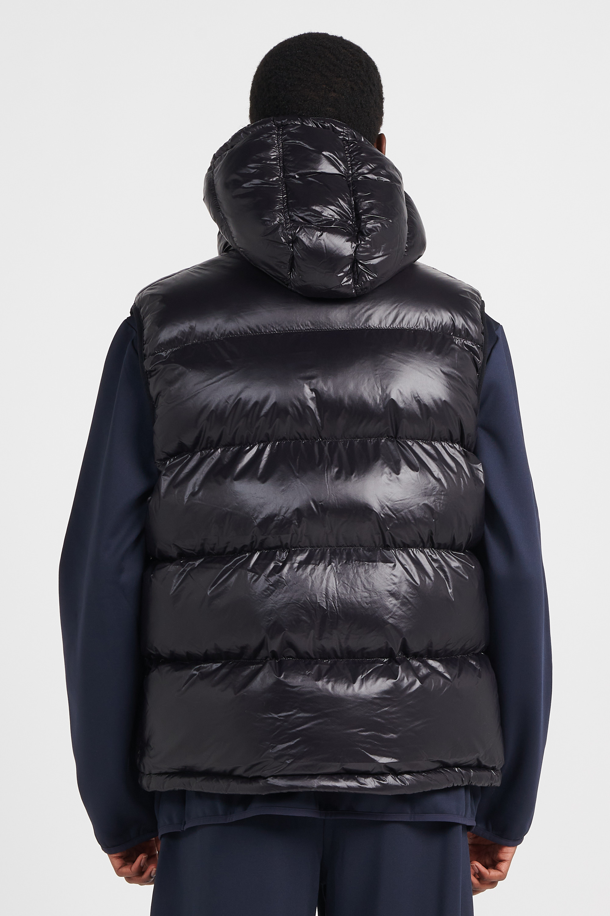 Lightweight quilted padded jacket with high neck Black