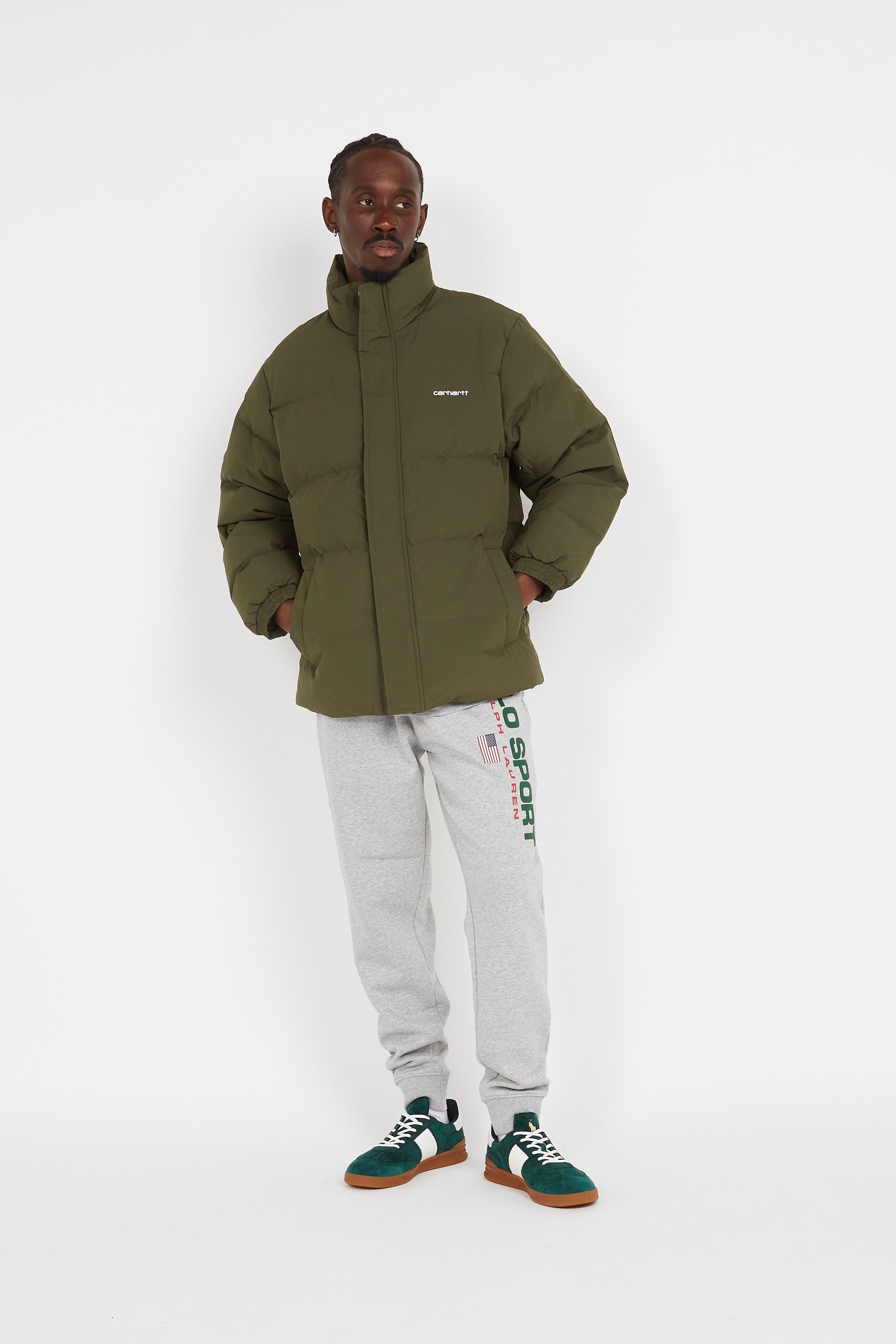 High-neck padded jacket CARHARTT WIP Khaki