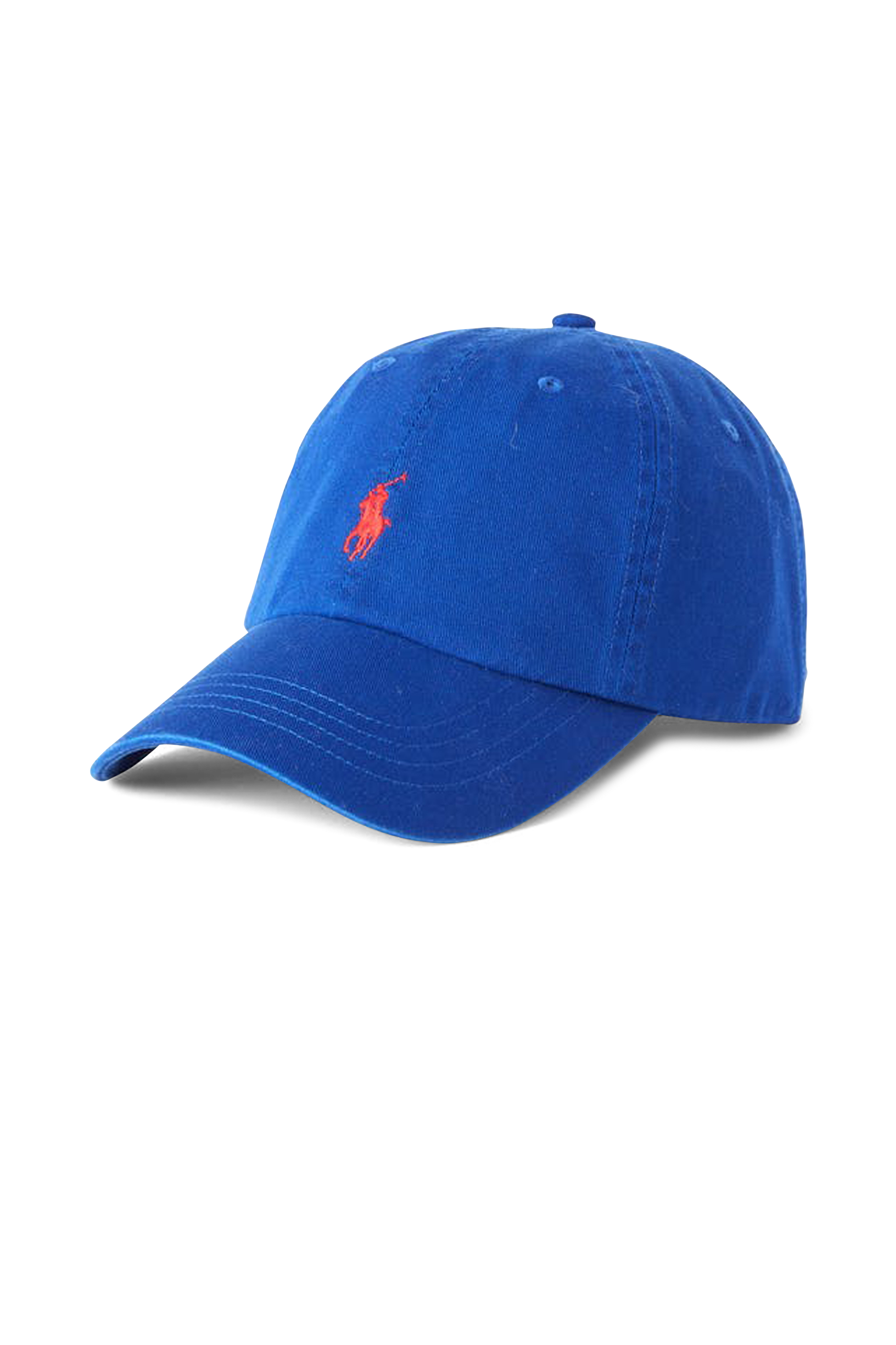 Casquette avec logo brodé en coton Bleu