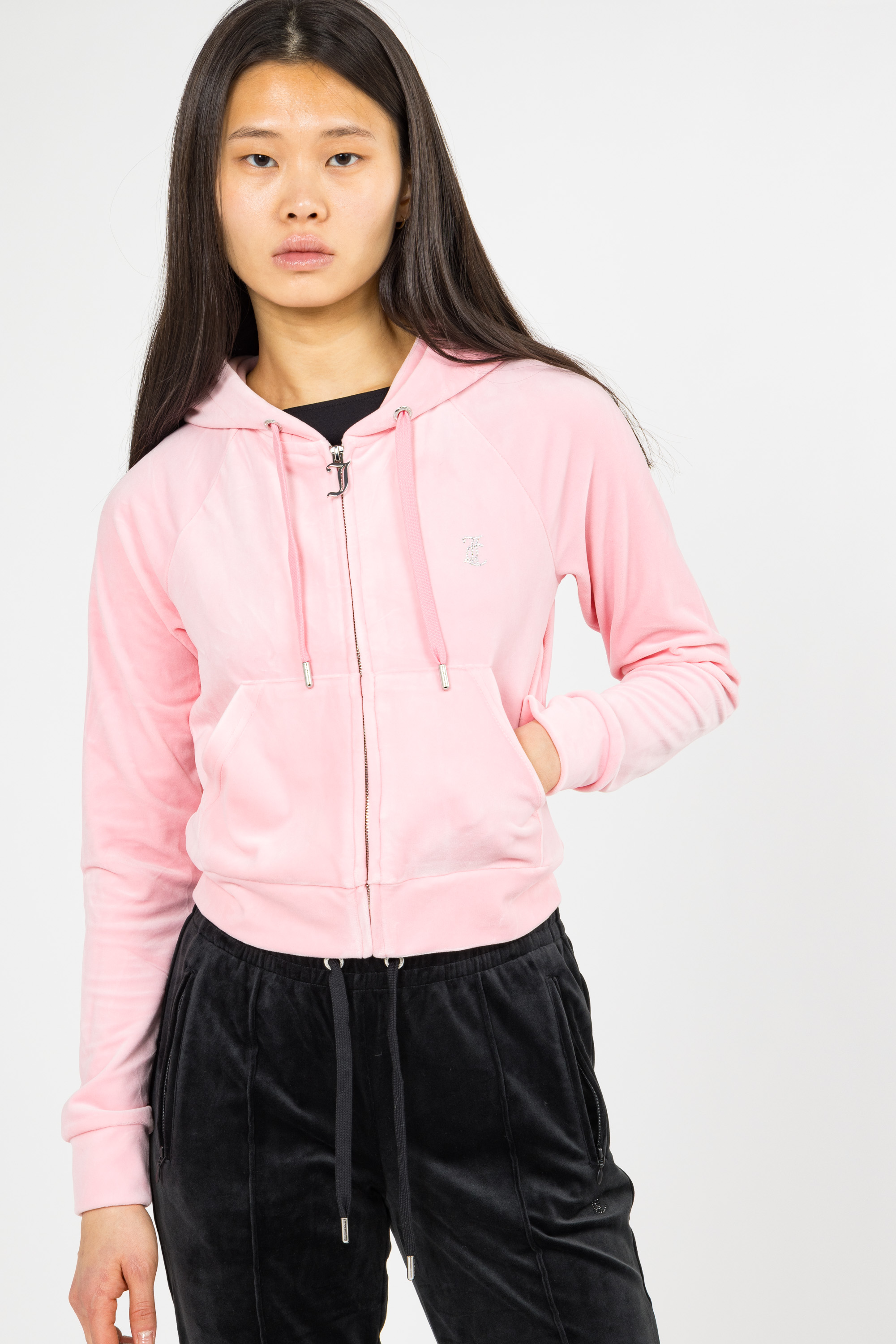 Hoodie zippé Rose