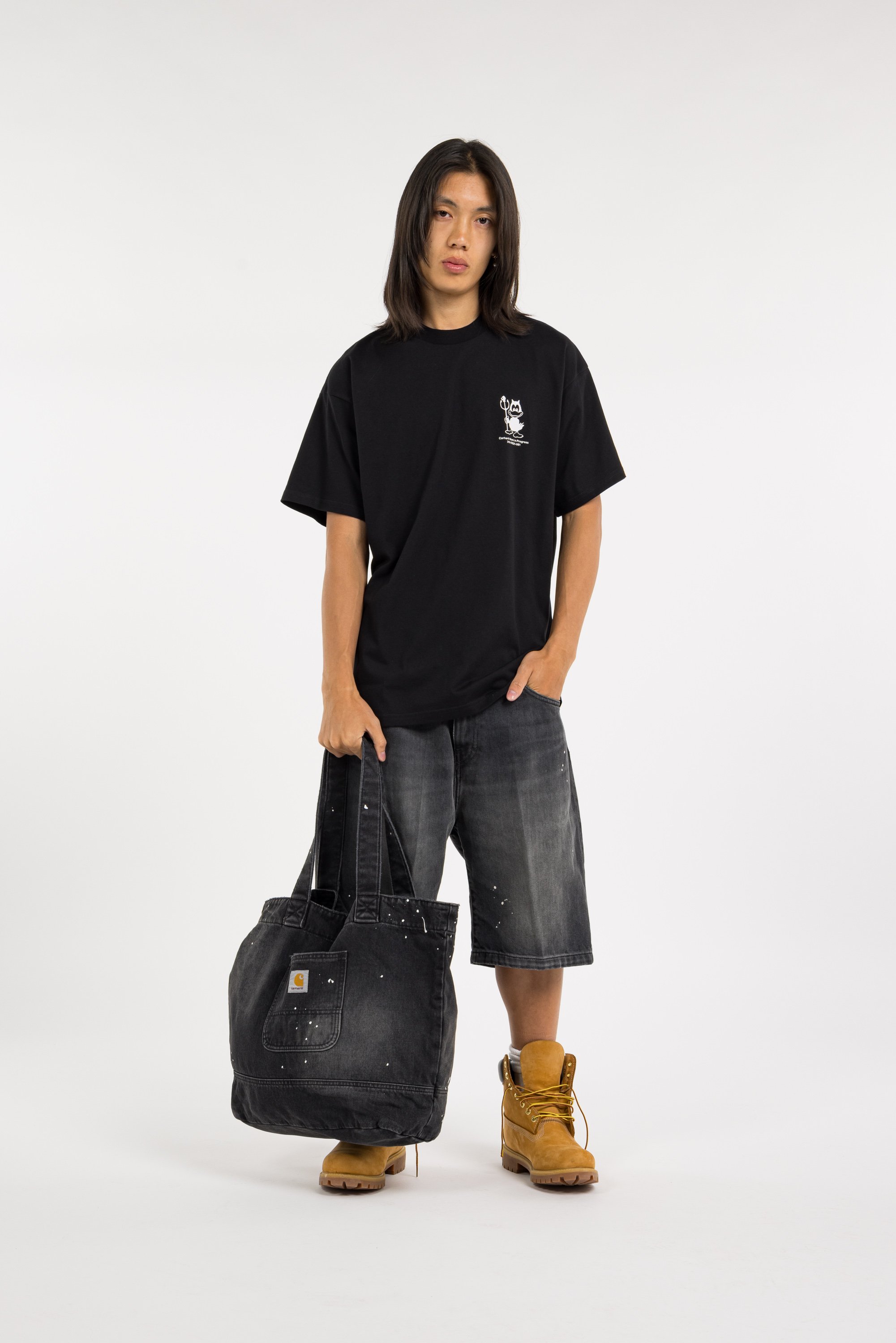 Regular-fit round-neck cotton T-shirt CARHARTT WIP Black