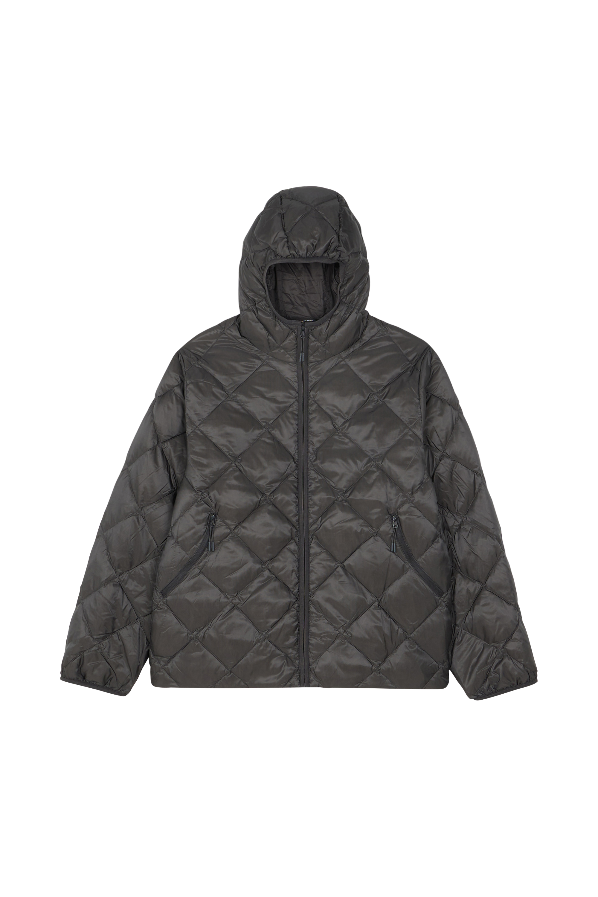Lightweight quilted padded jacket with high neck Khaki