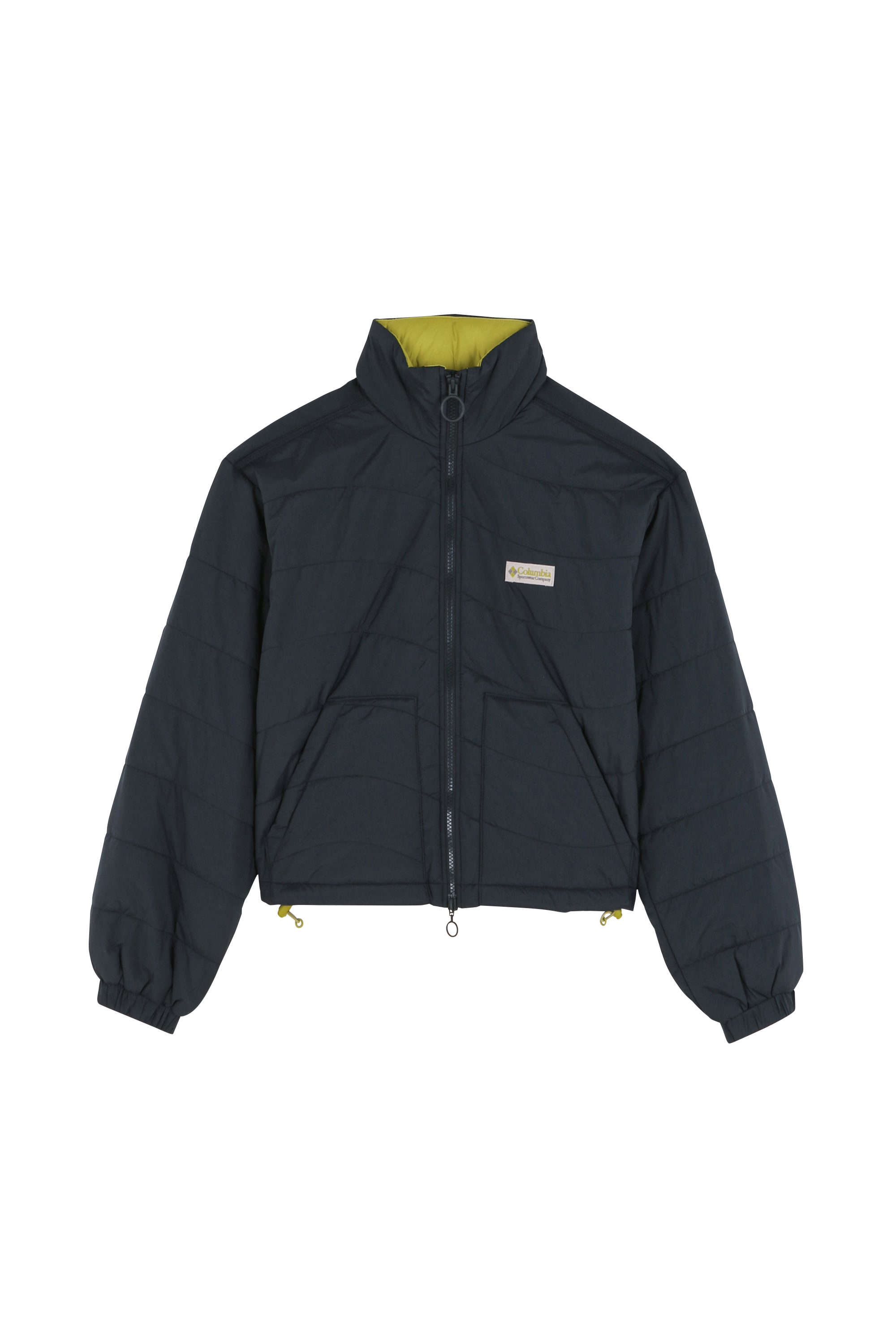 Lightweight quilted padded jacket with high neck Black